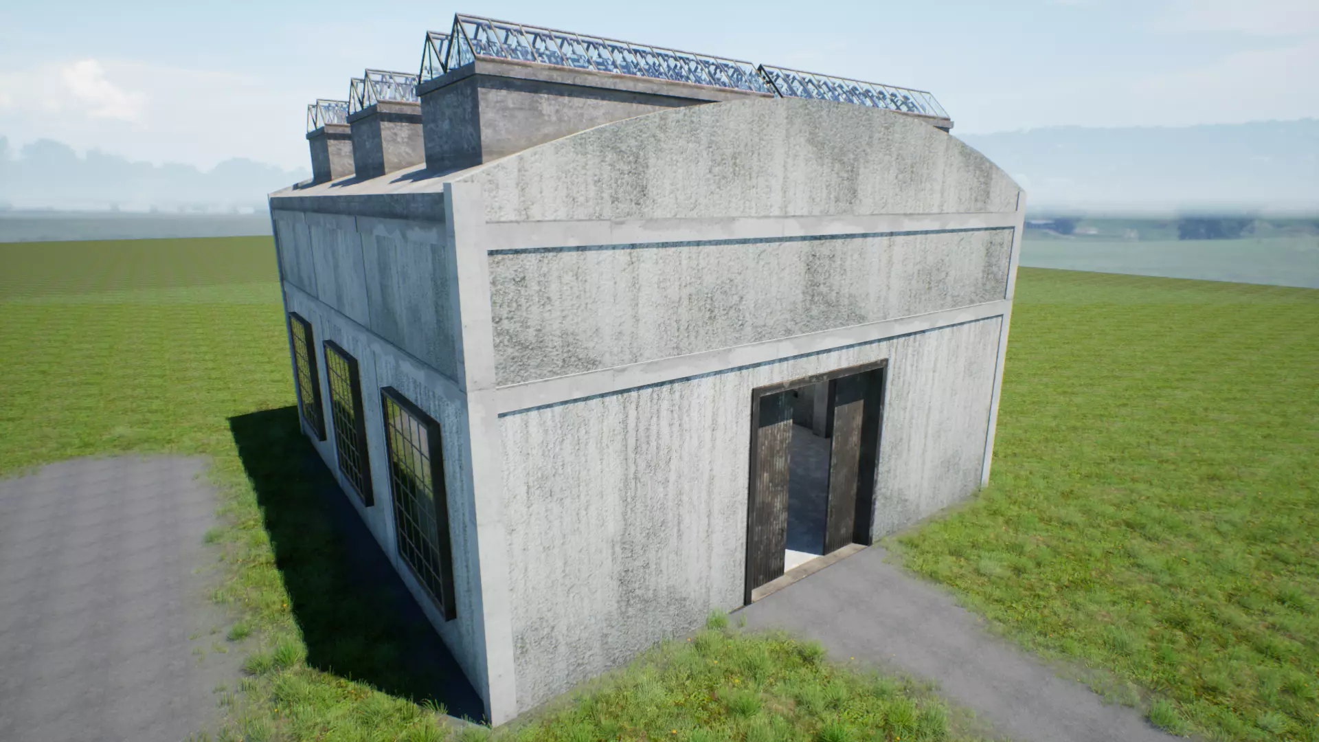 Old Warehouse Low-poly 3D model_0