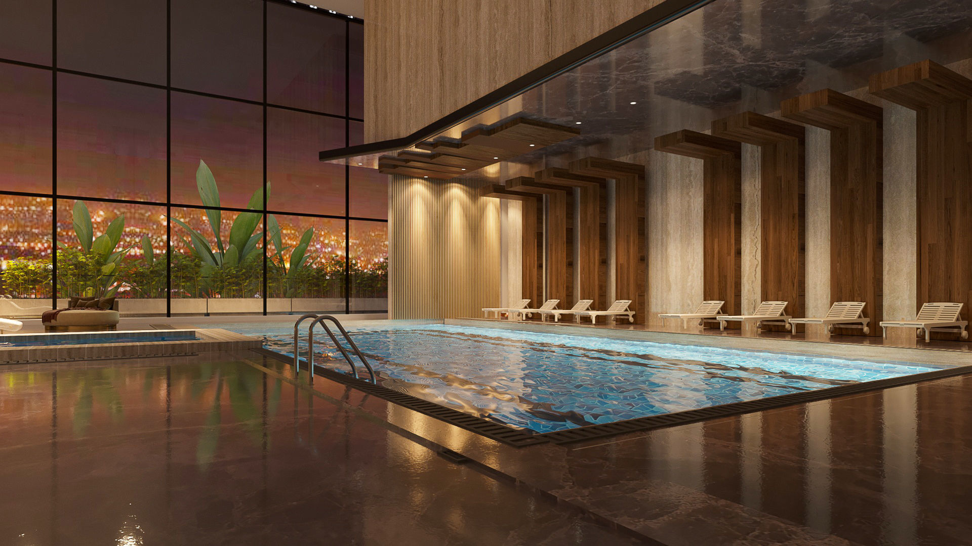Hyper realistic indoor swimming pool 3d model 3D model_1