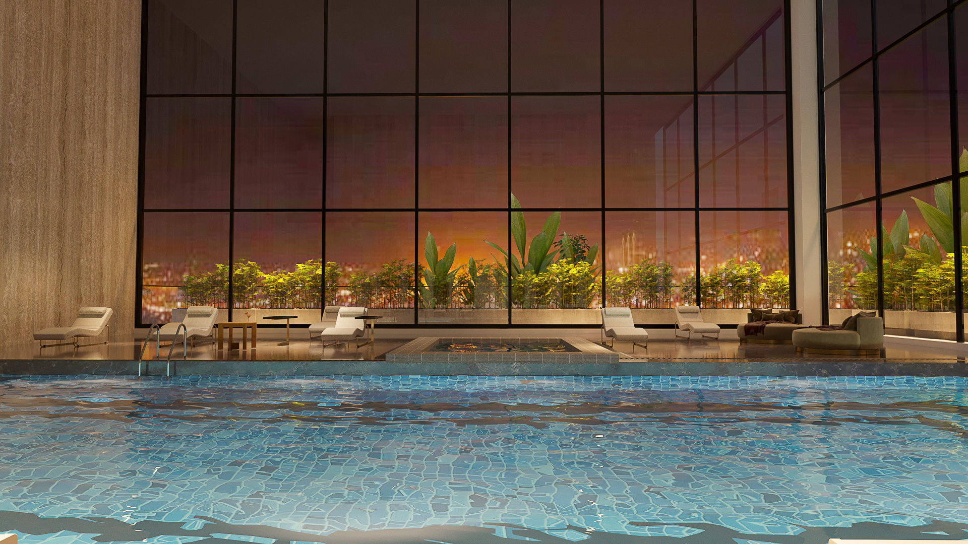 Hyper realistic indoor swimming pool 3d model 3D model_2