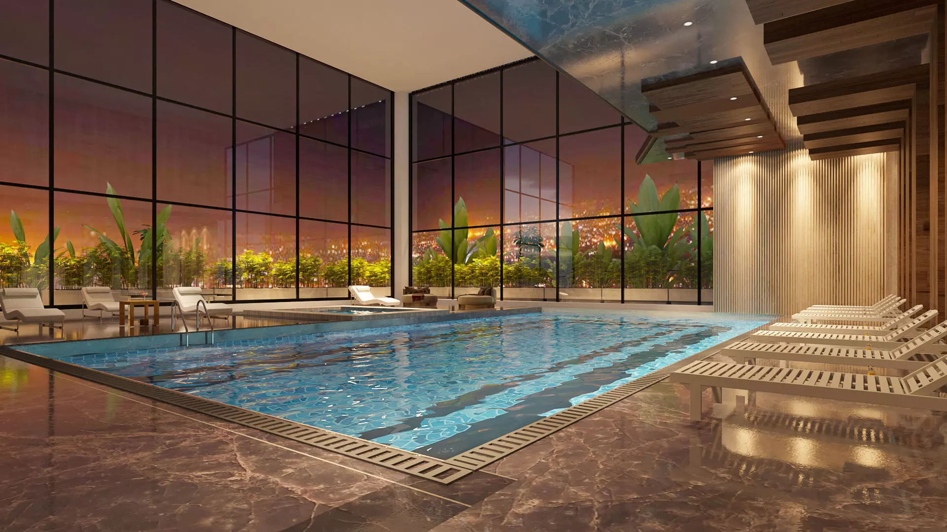 Hyper realistic indoor swimming pool 3d model 3D model_0