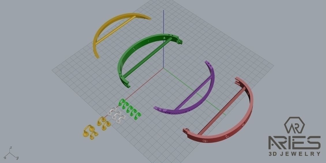 Woman Bracelet 3D print model D34 3D print model_16