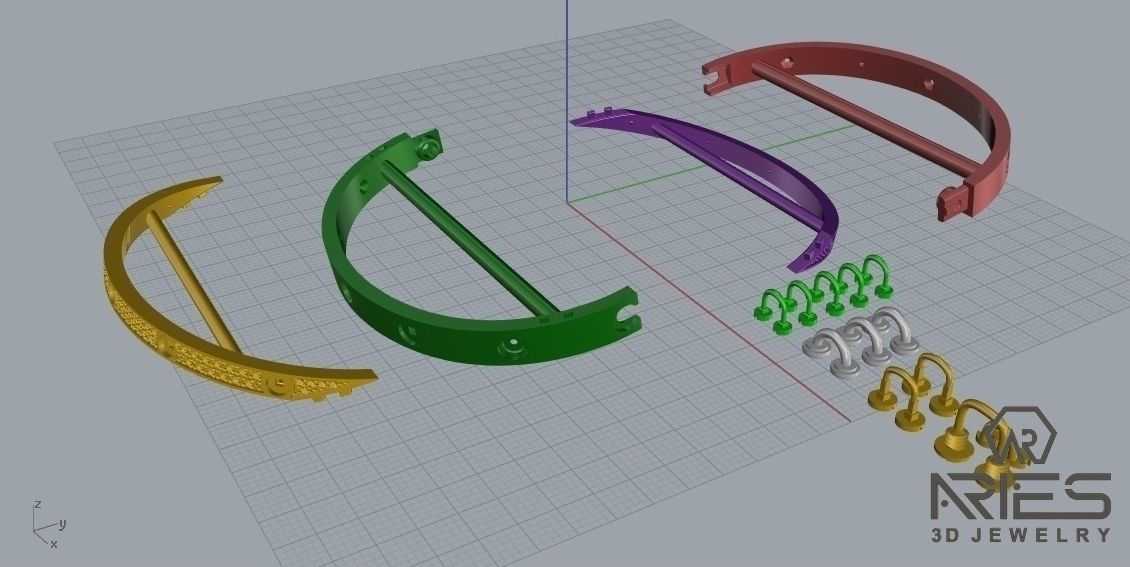 Woman Bracelet 3D print model D34 3D print model_18