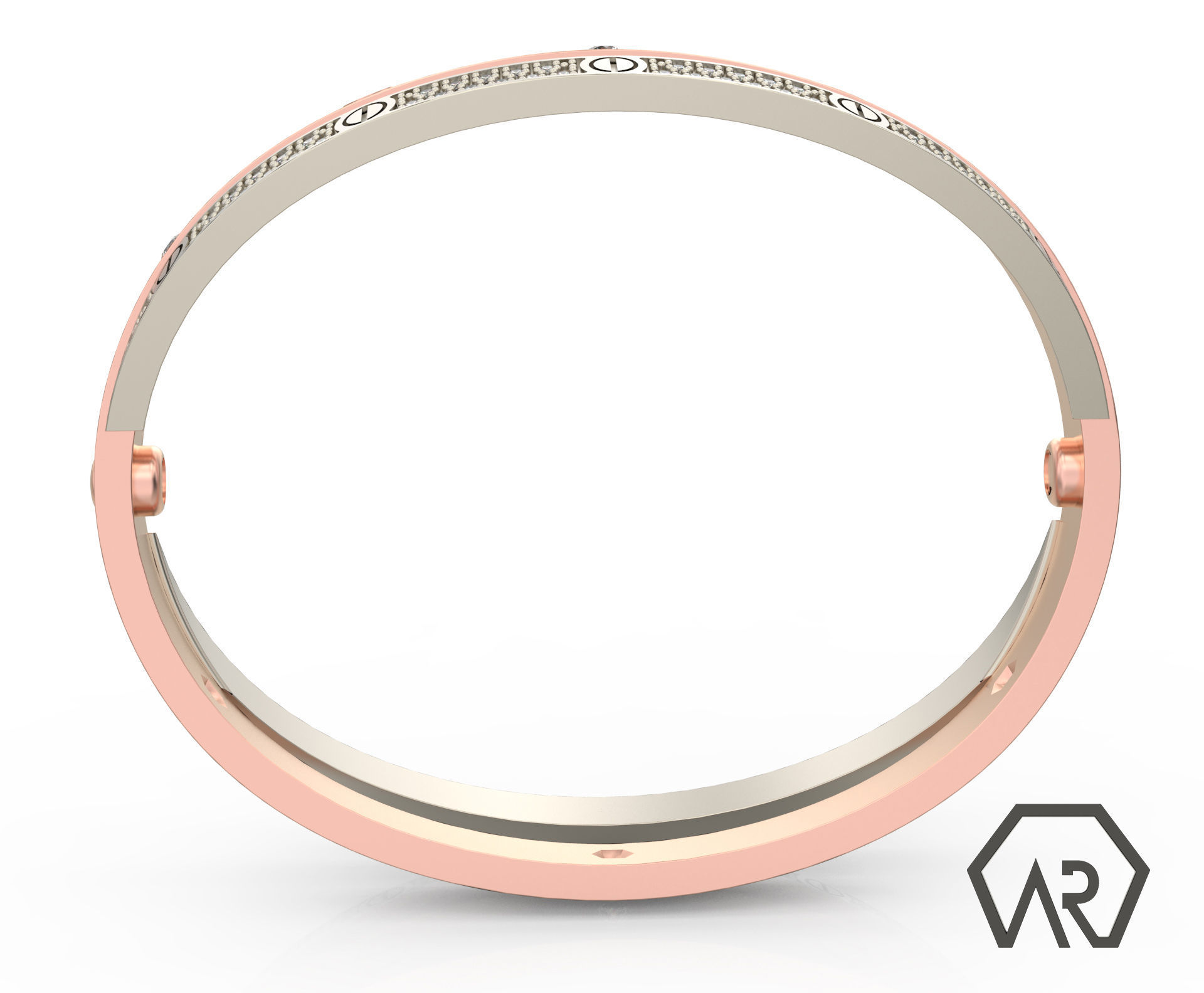 Woman Bracelet 3D print model D34 3D print model_5