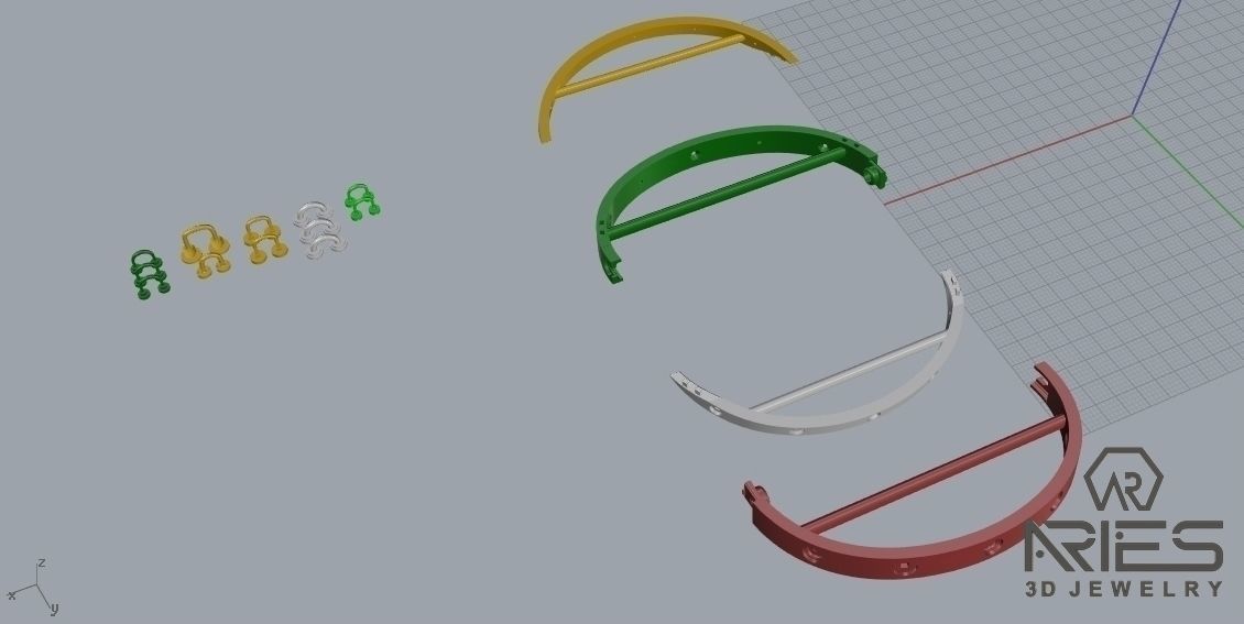 Woman Bracelet 3D print model D35 3D print model_16