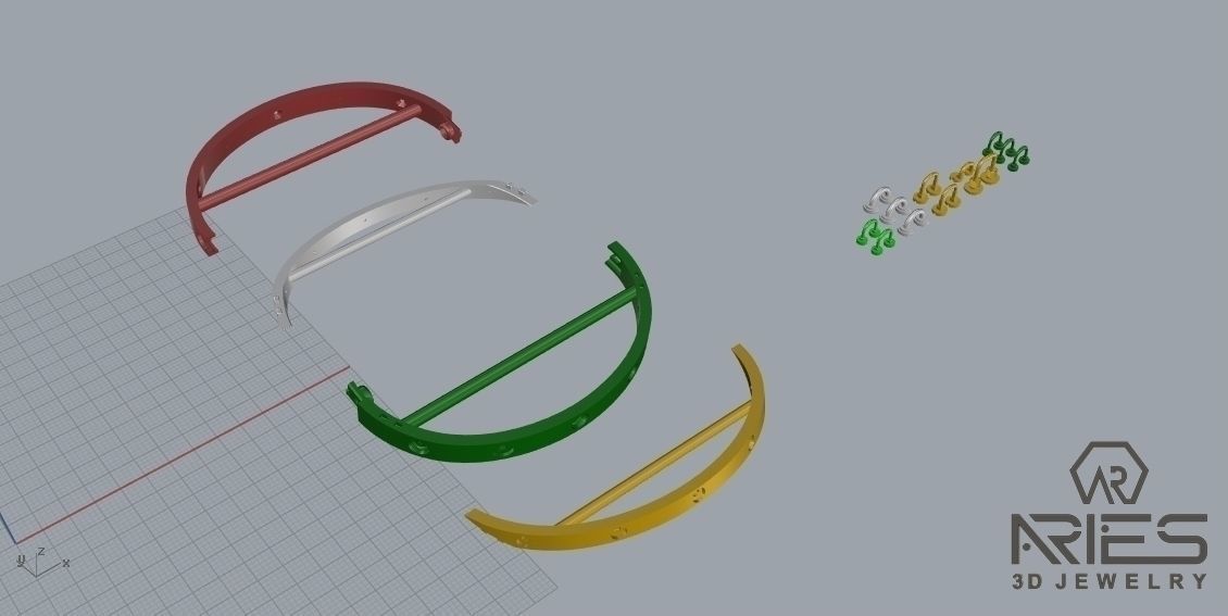 Woman Bracelet 3D print model D35 3D print model_14