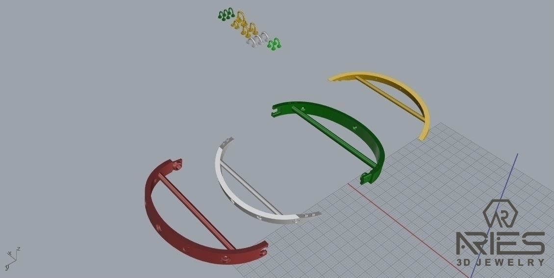 Woman Bracelet 3D print model D35 3D print model_15