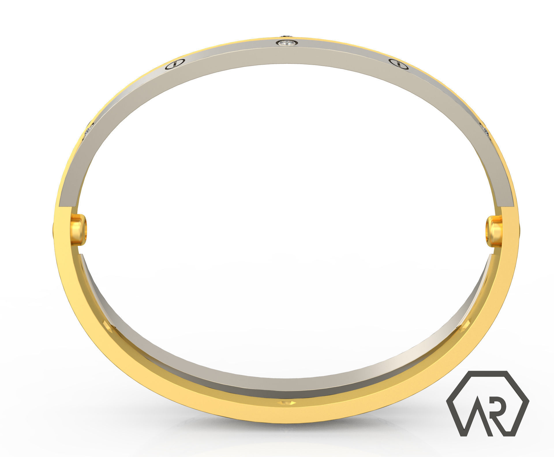 Woman Bracelet 3D print model D35 3D print model_4