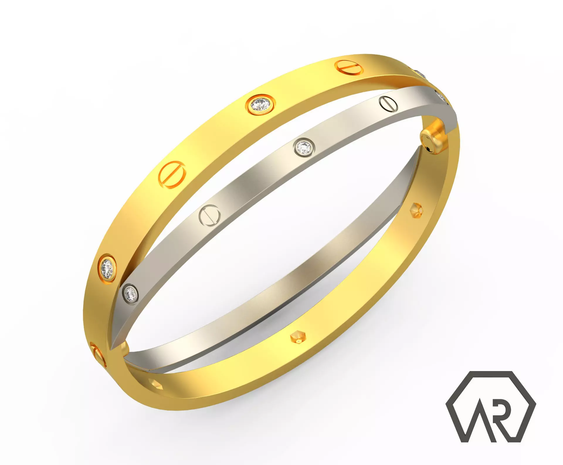 Woman Bracelet 3D print model D35 3D print model_0