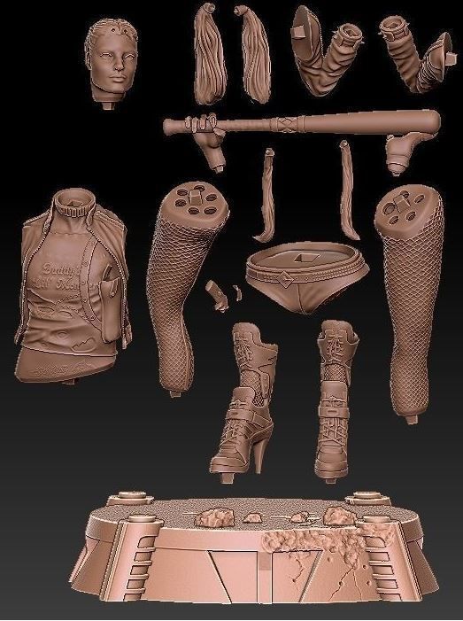 Harley Quinn 3D print model_10