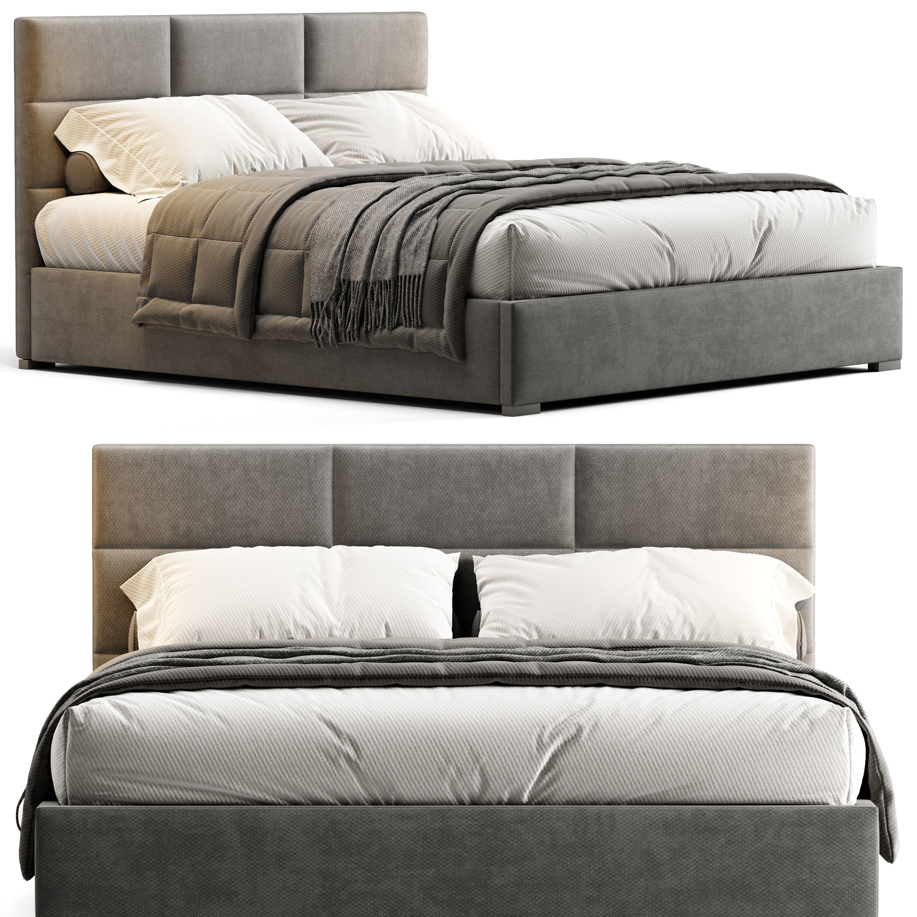 RH RECTANGULAR BED 3D model_2