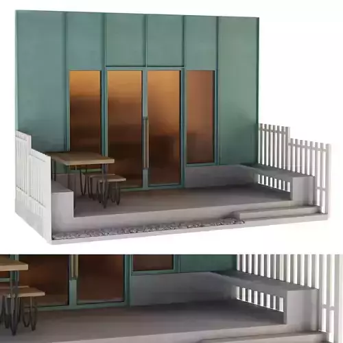 Entrance aluminum doors