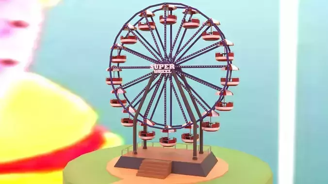 Ferris Wheel  Low-poly 3D model