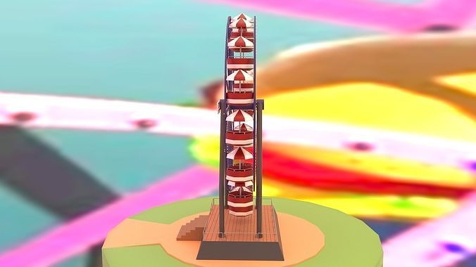 Ferris Wheel  Low-poly 3D model 4