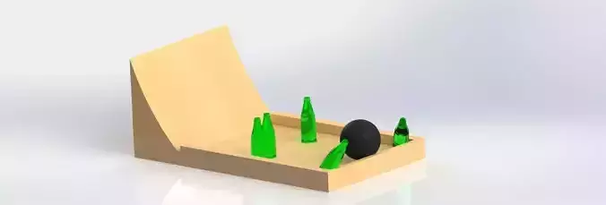 Bowling Mechanism Low-poly 3D model