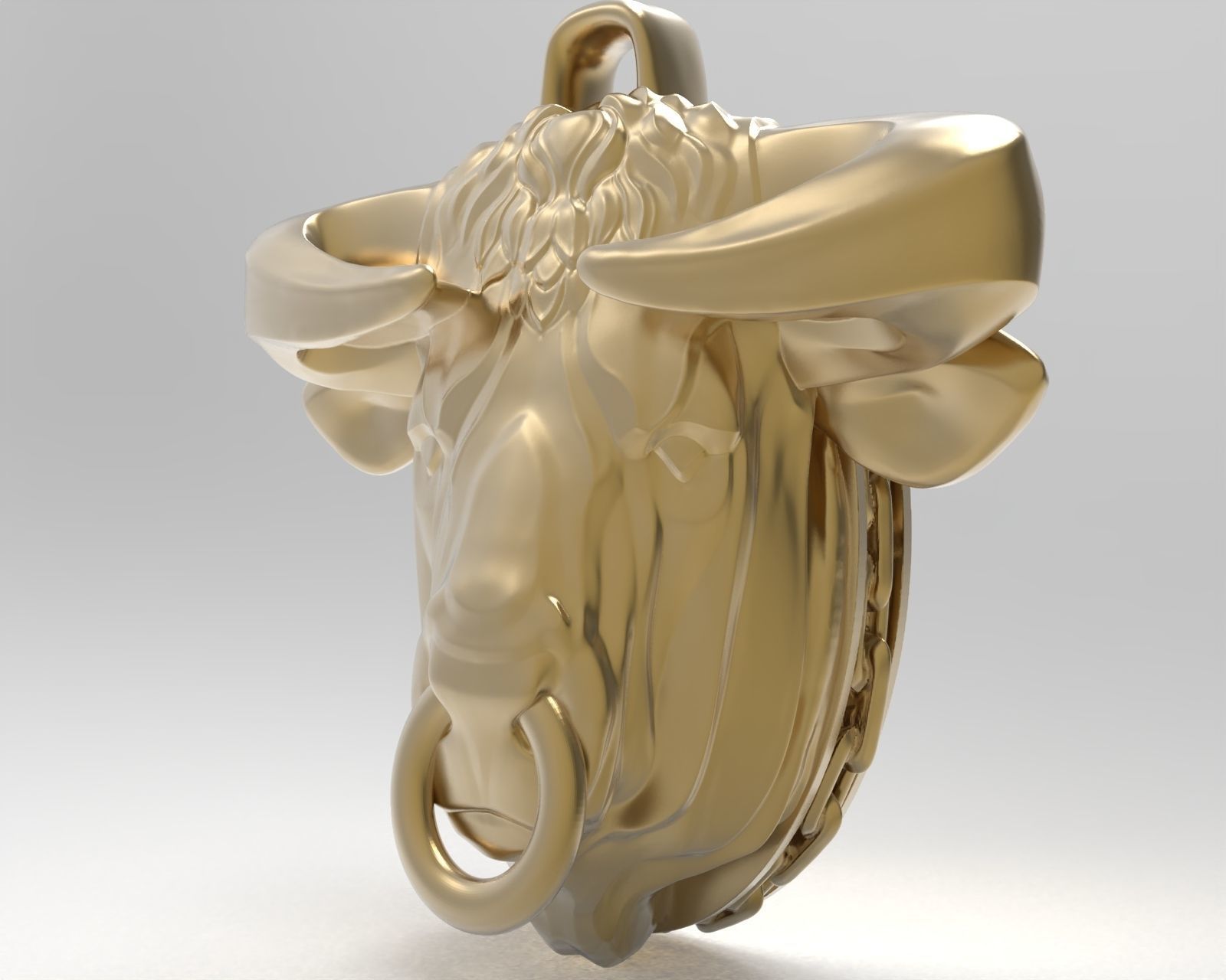 Pendant Taurus 3D print model_3