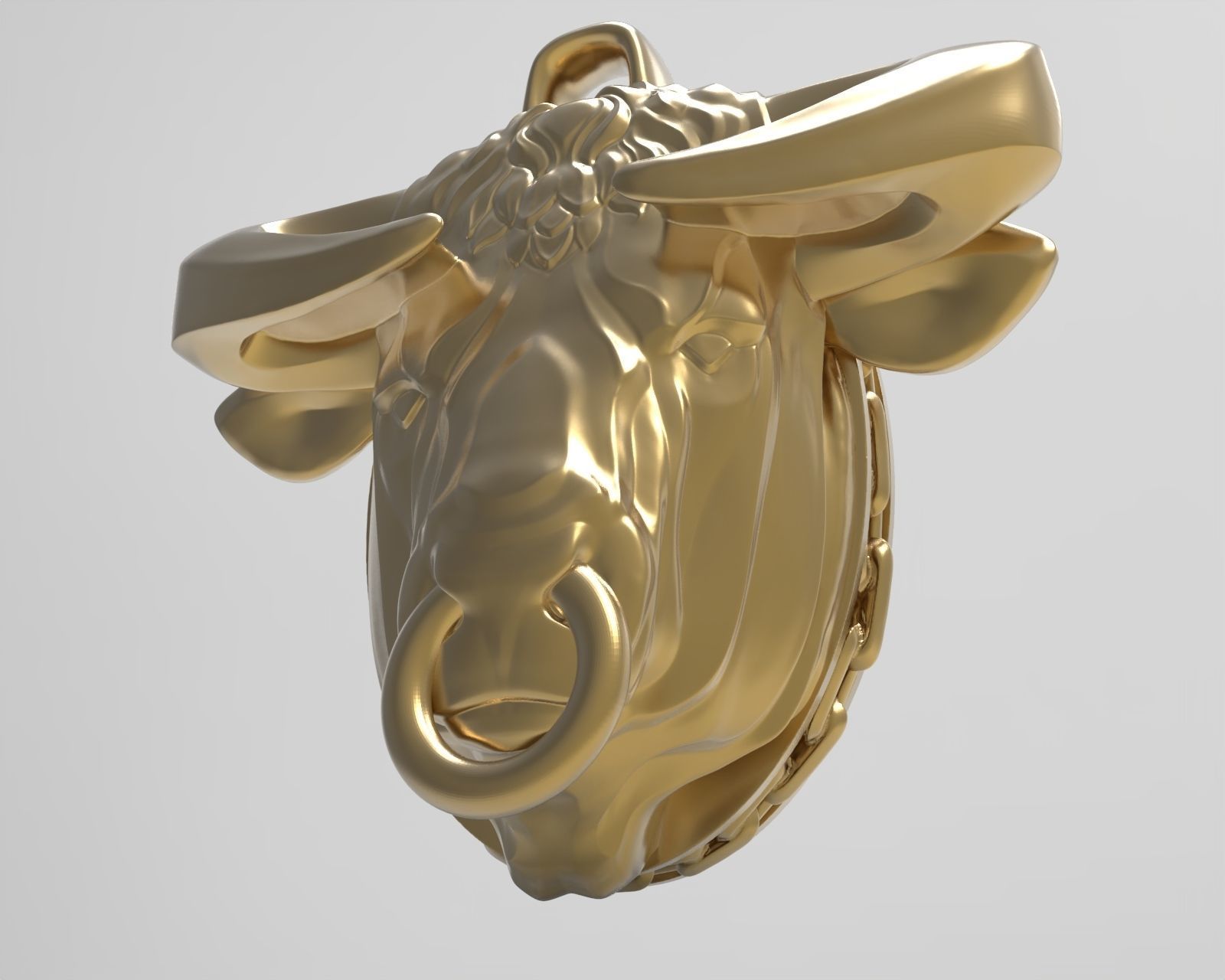 Pendant Taurus 3D print model_6