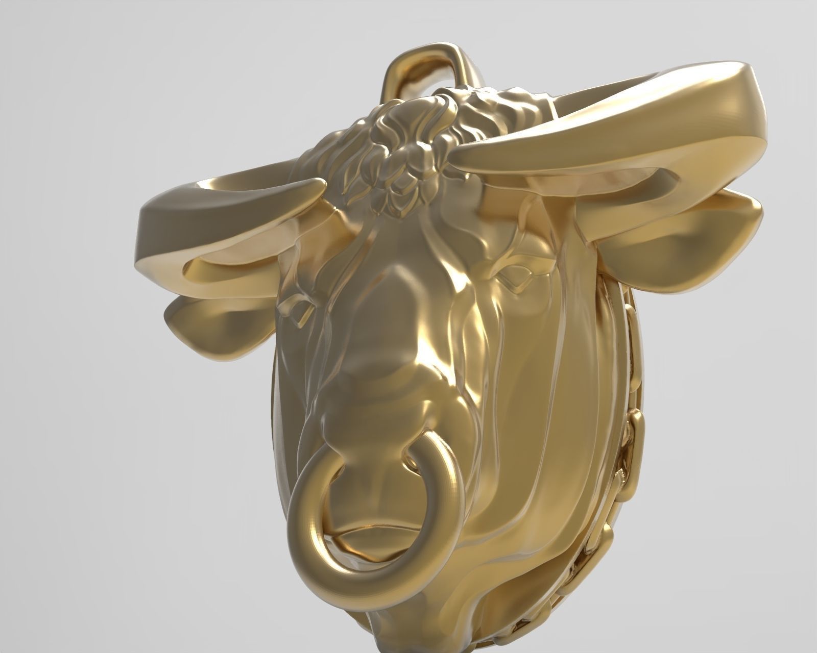 Pendant Taurus 3D print model_7