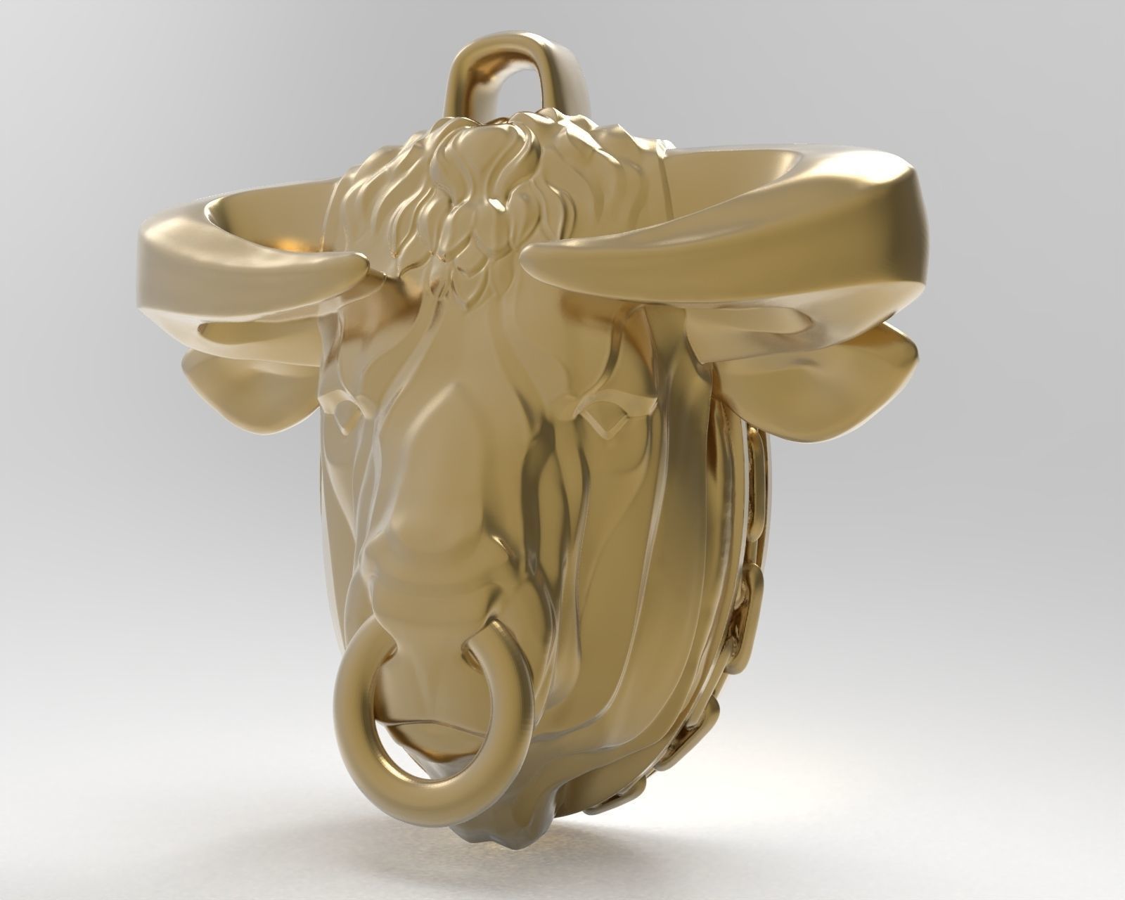 Pendant Taurus 3D print model_4