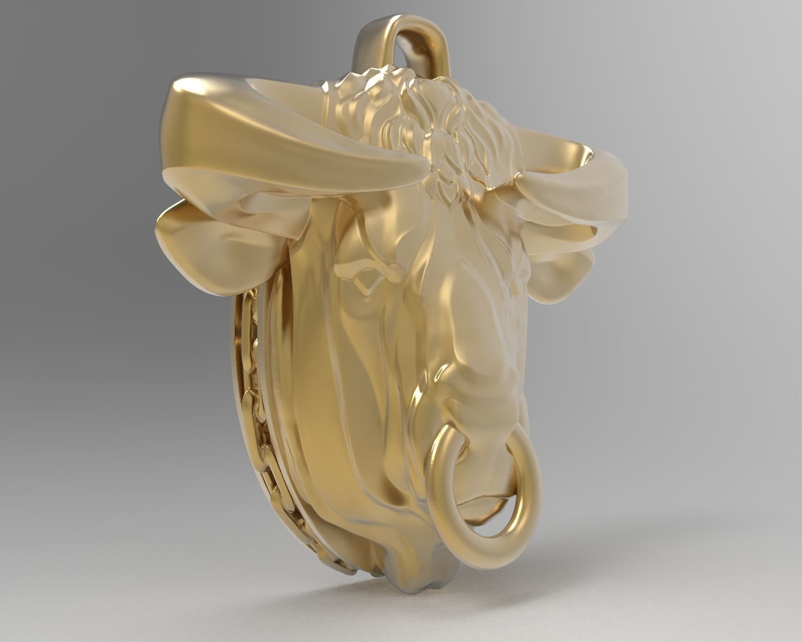 Pendant Taurus 3D print model_5