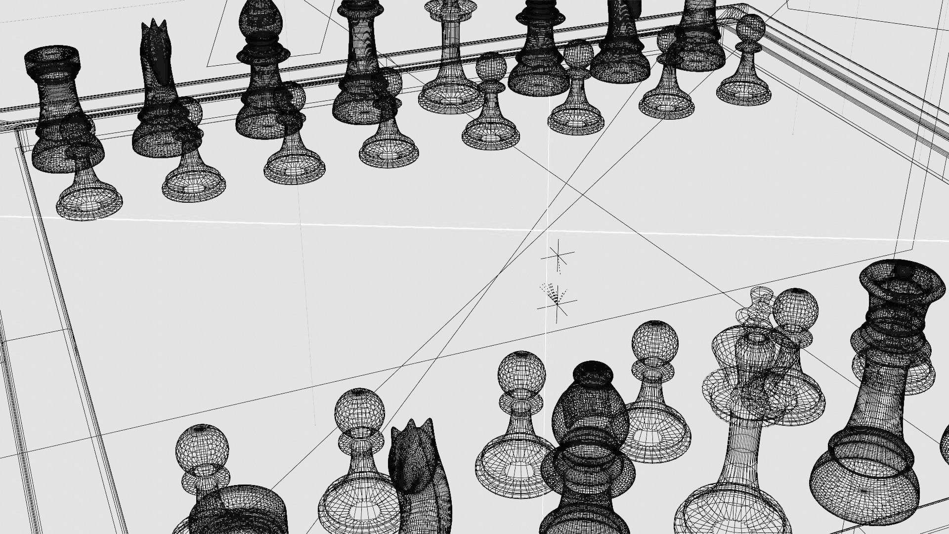 Realistic Chess Board Low-poly 3D model_7