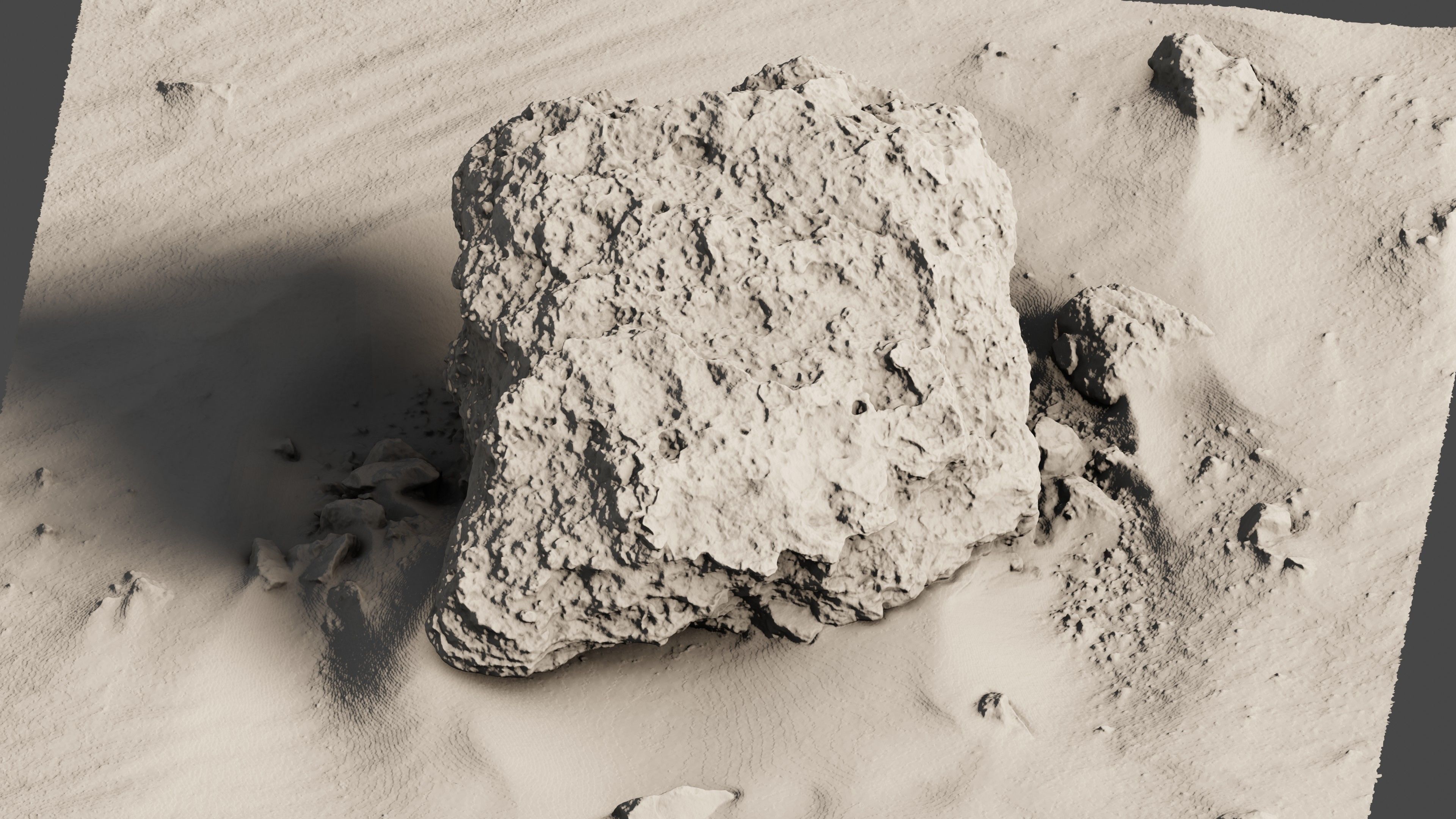 Rock24 rock in sand 3D model_17