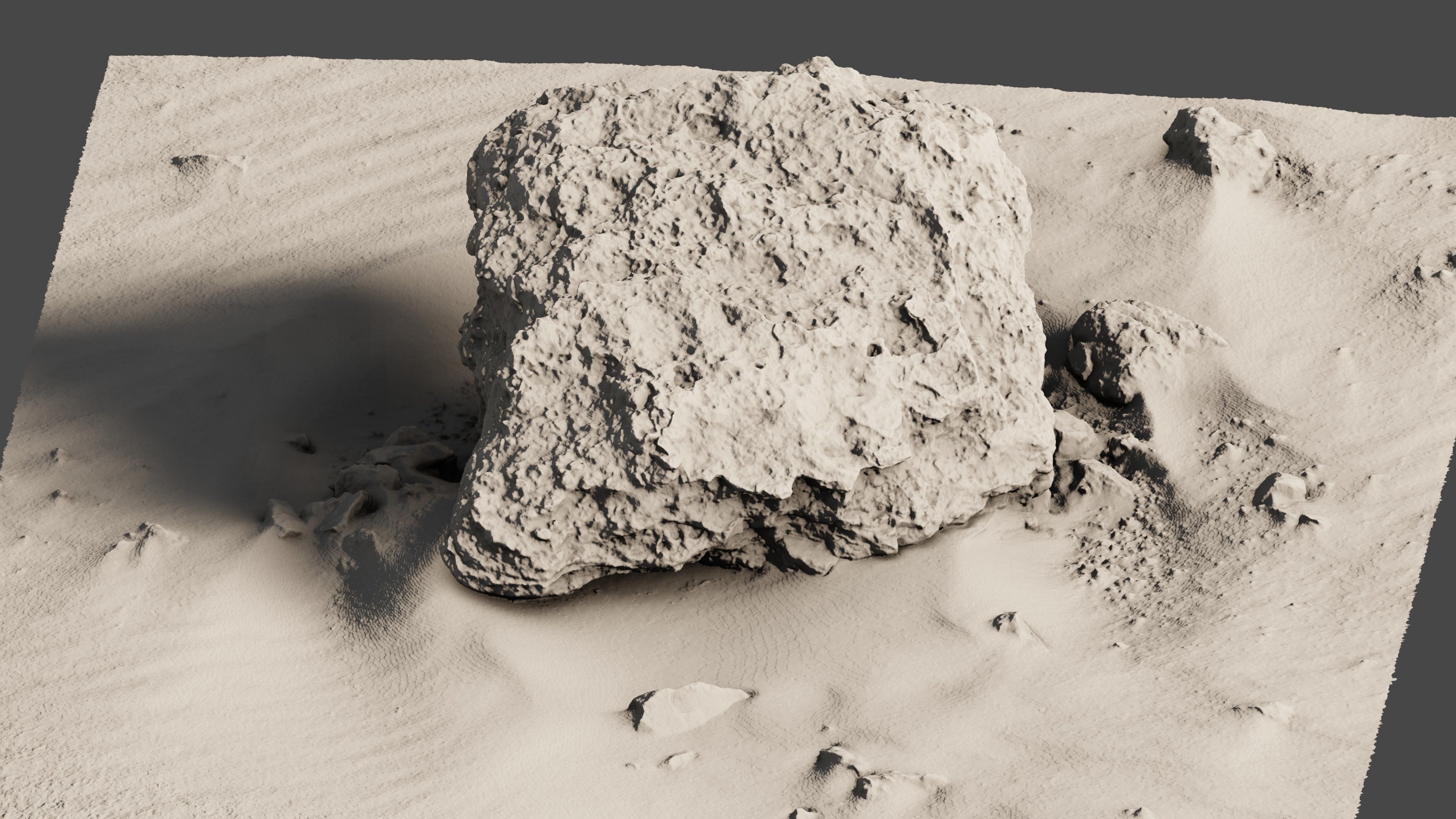 Rock24 rock in sand 3D model_15