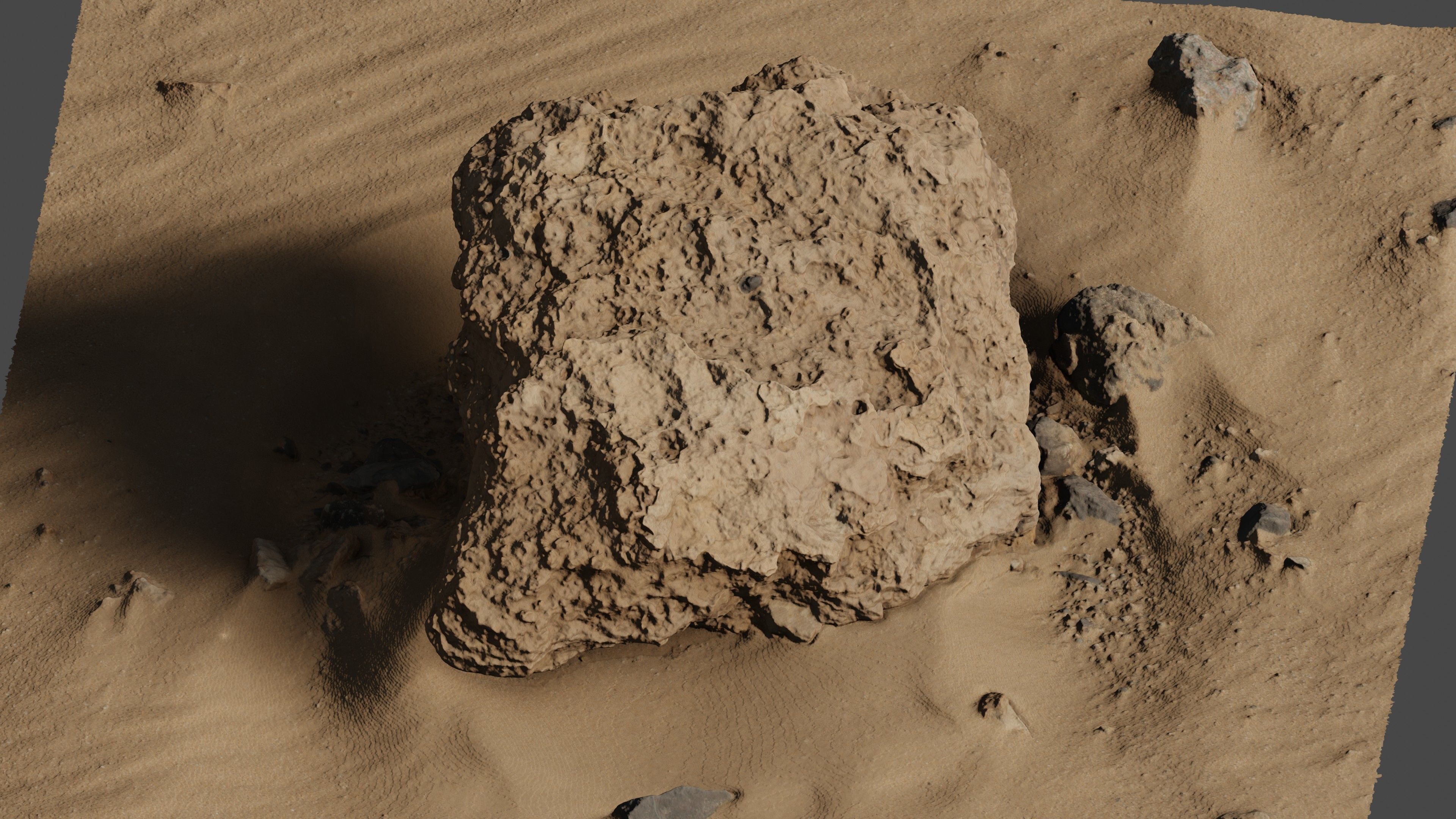 Rock24 rock in sand 3D model_8