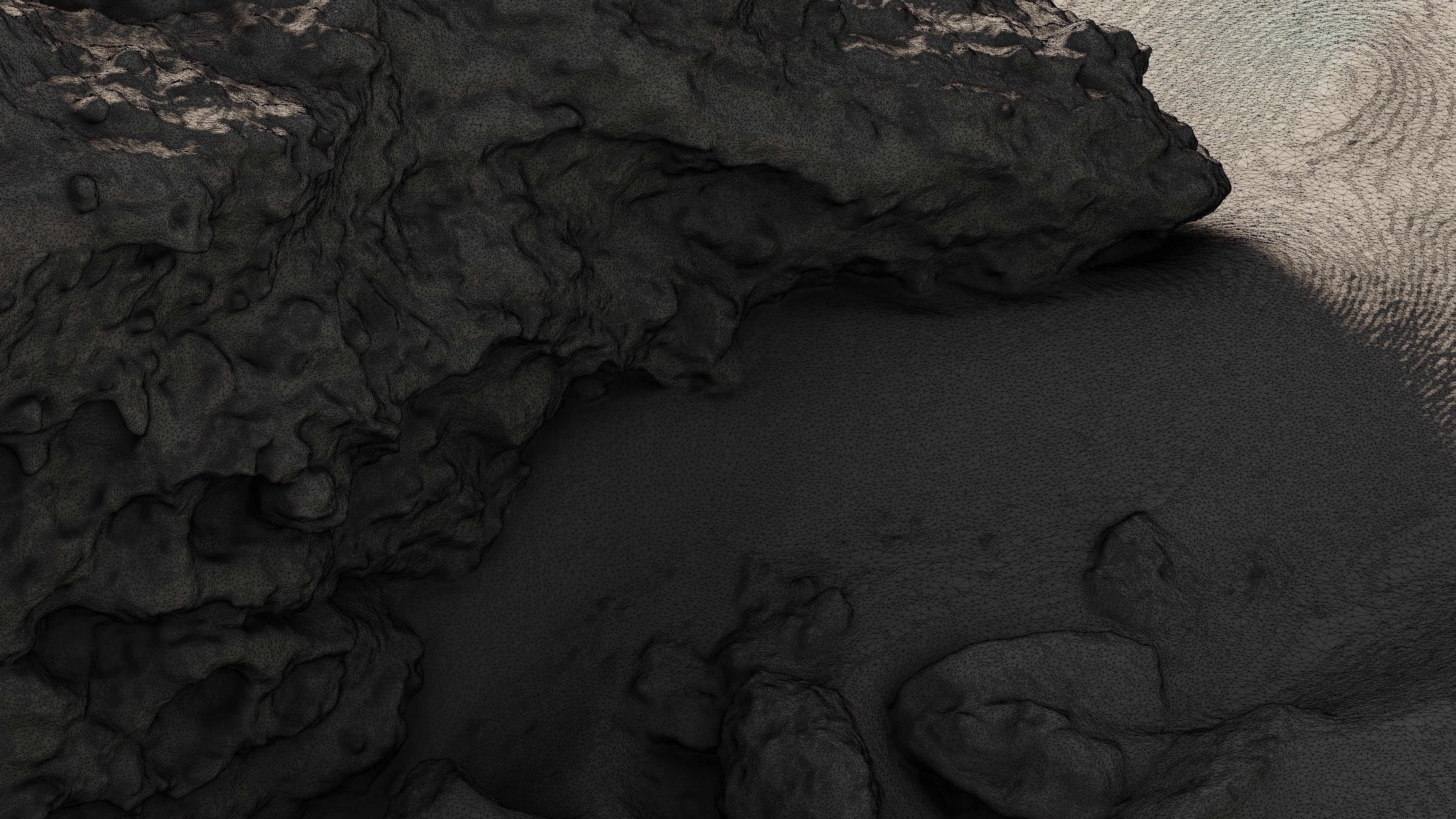 Rock24 rock in sand 3D model_24