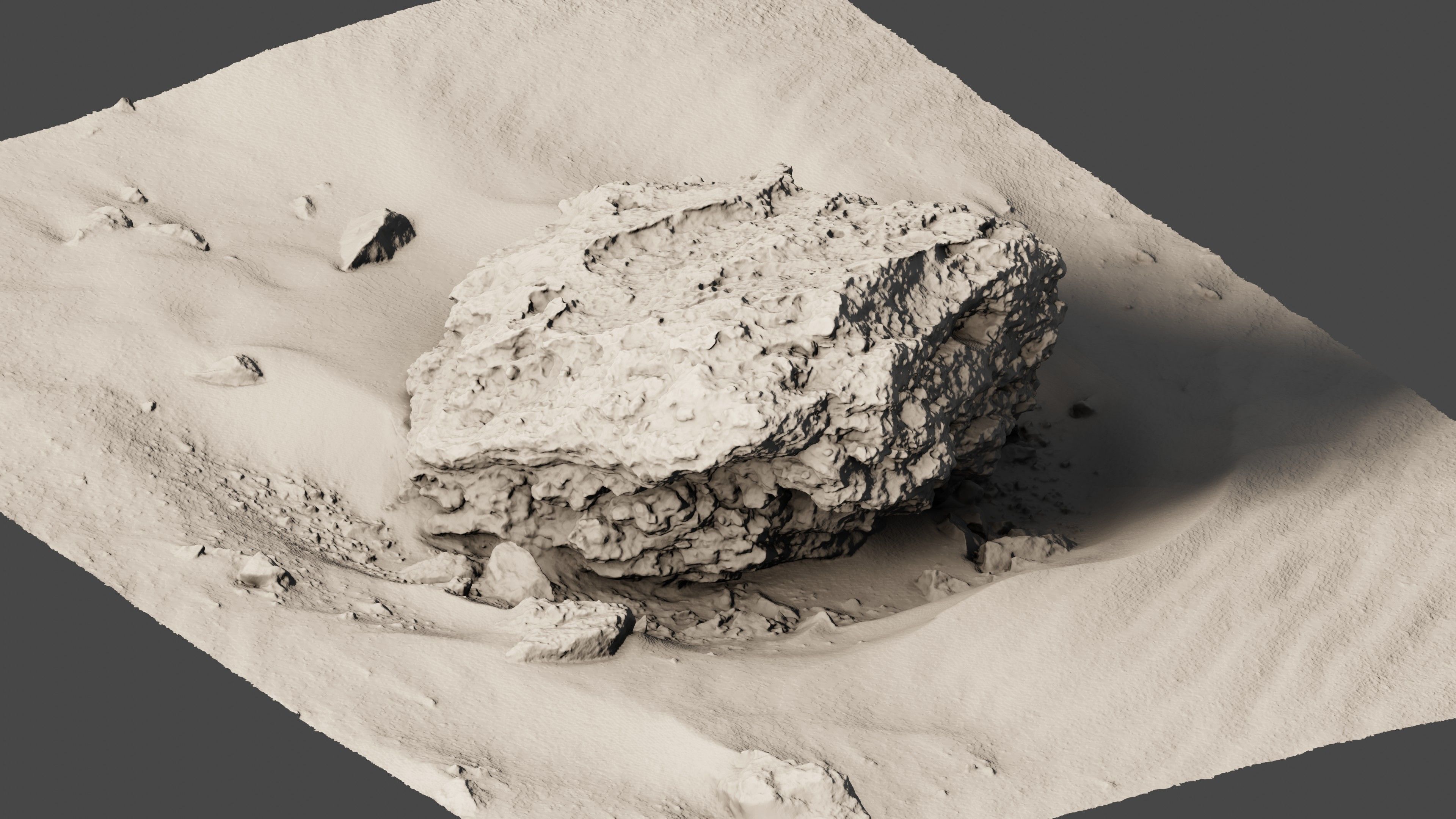 Rock24 rock in sand 3D model_9