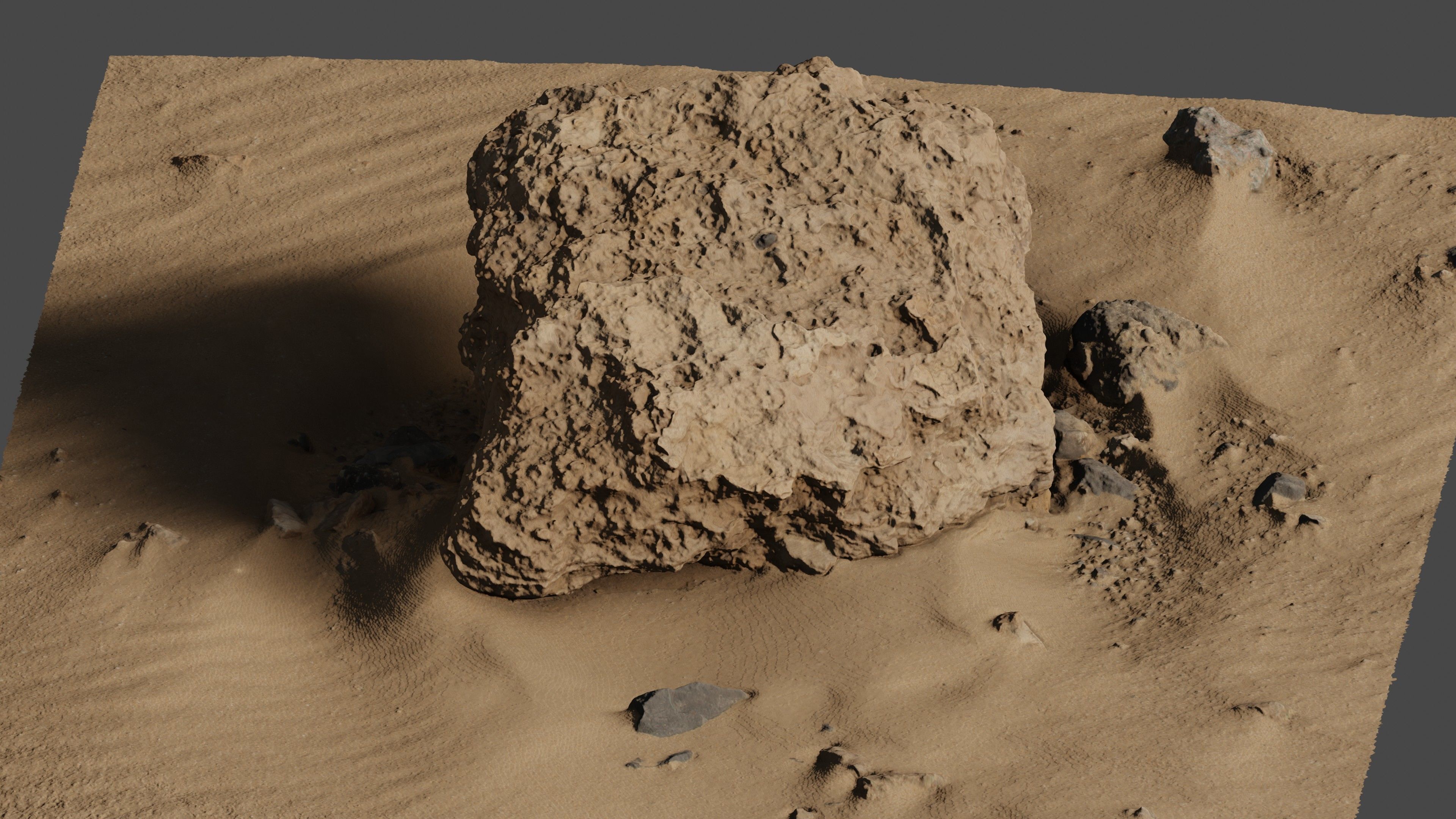 Rock24 rock in sand 3D model_18