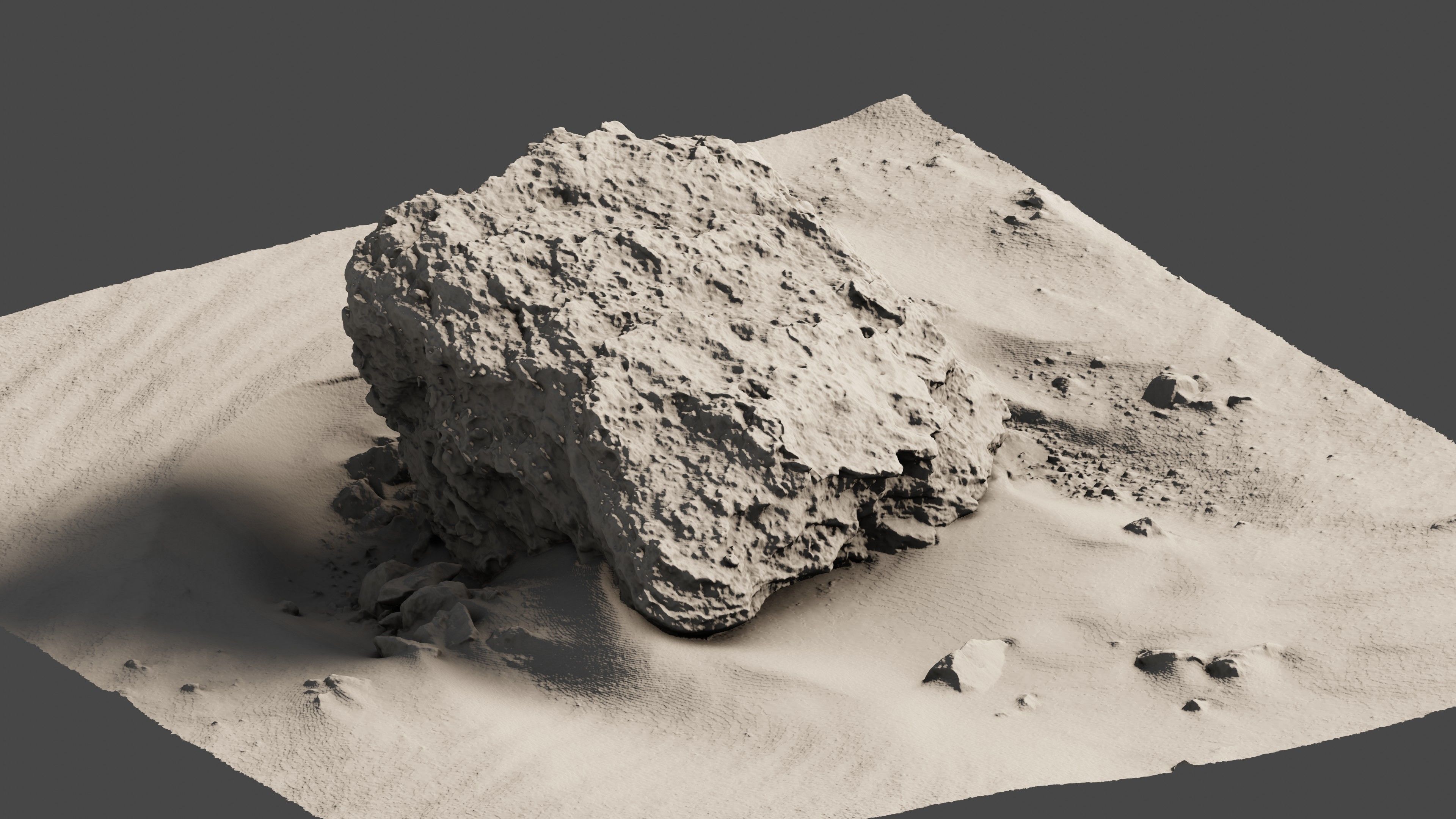 Rock24 rock in sand 3D model_19
