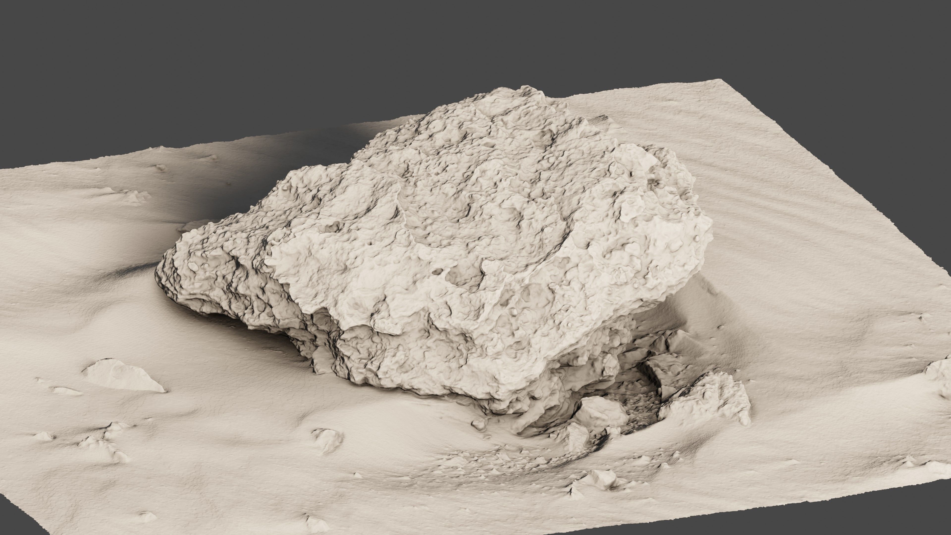 Rock24 rock in sand 3D model_13