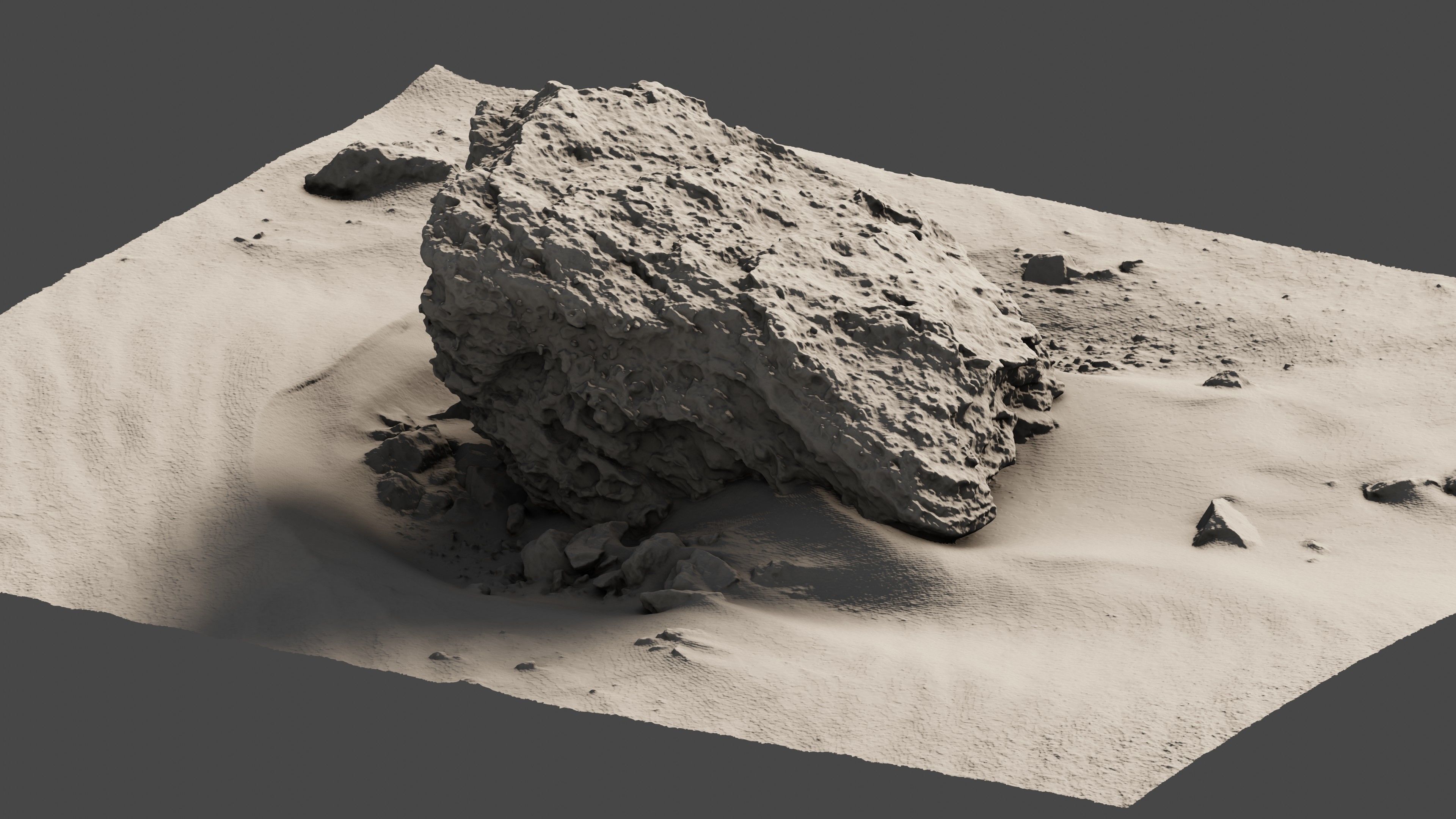 Rock24 rock in sand 3D model_11