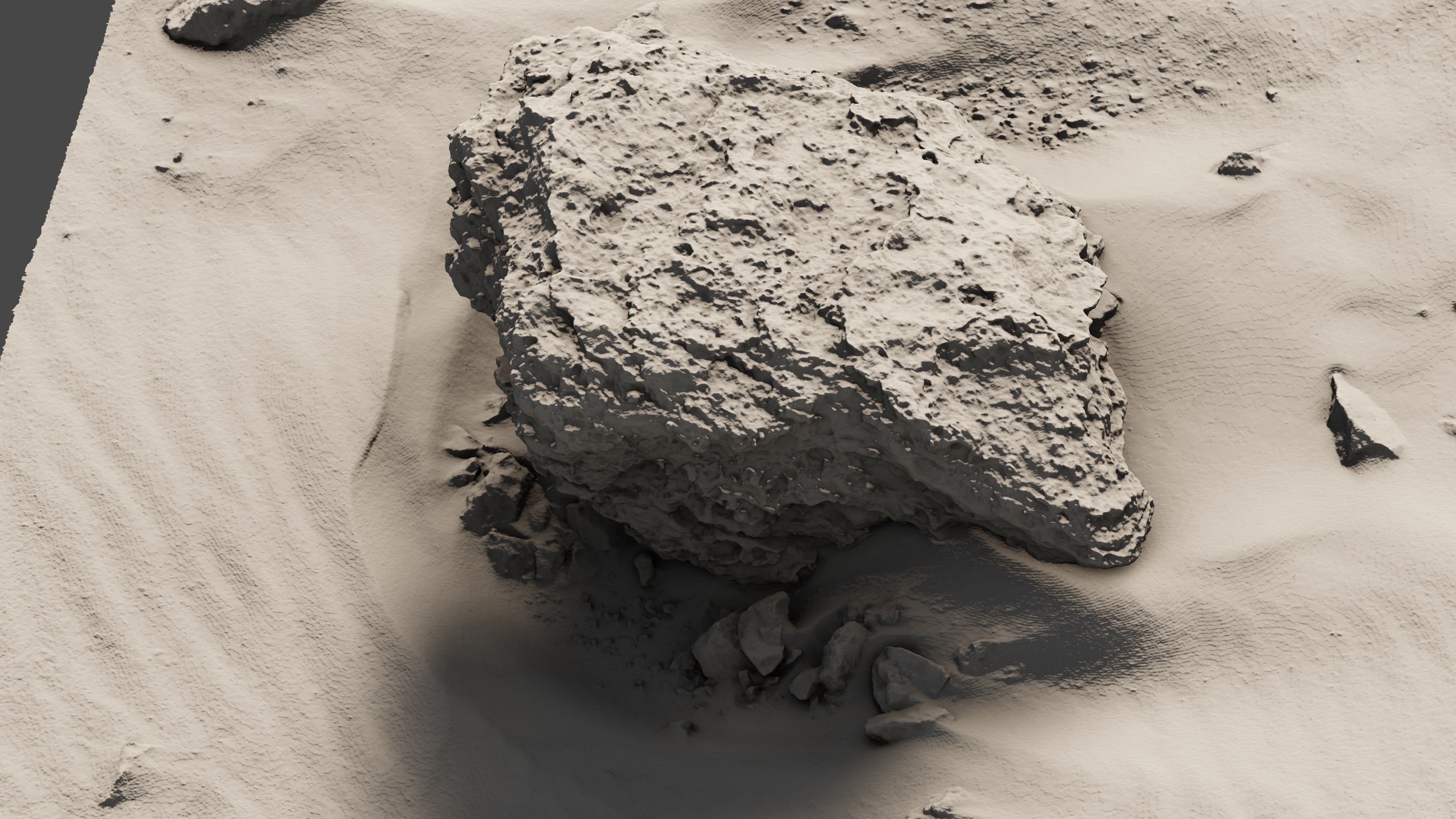 Rock24 rock in sand 3D model_21