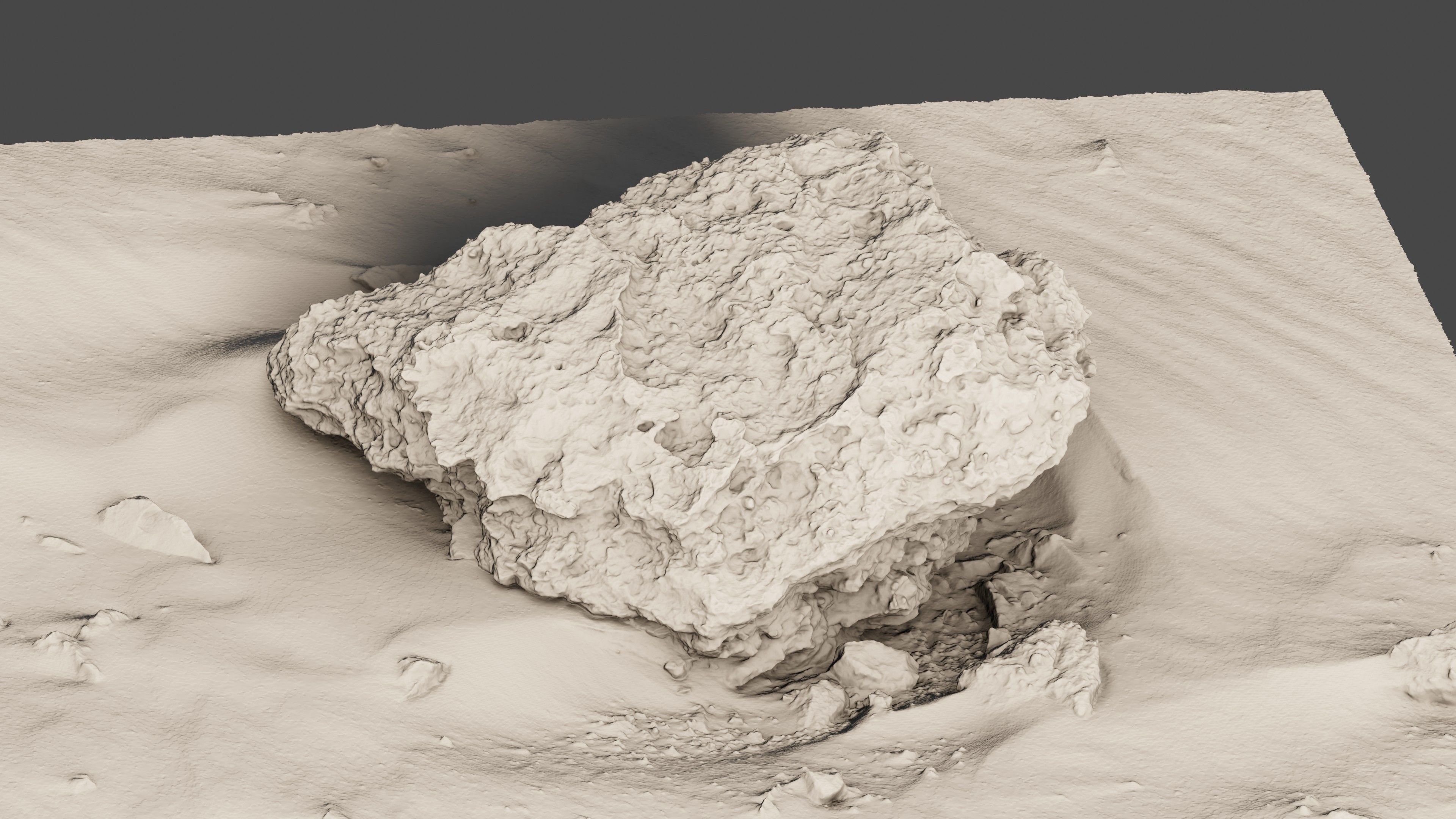 Rock24 rock in sand 3D model_23