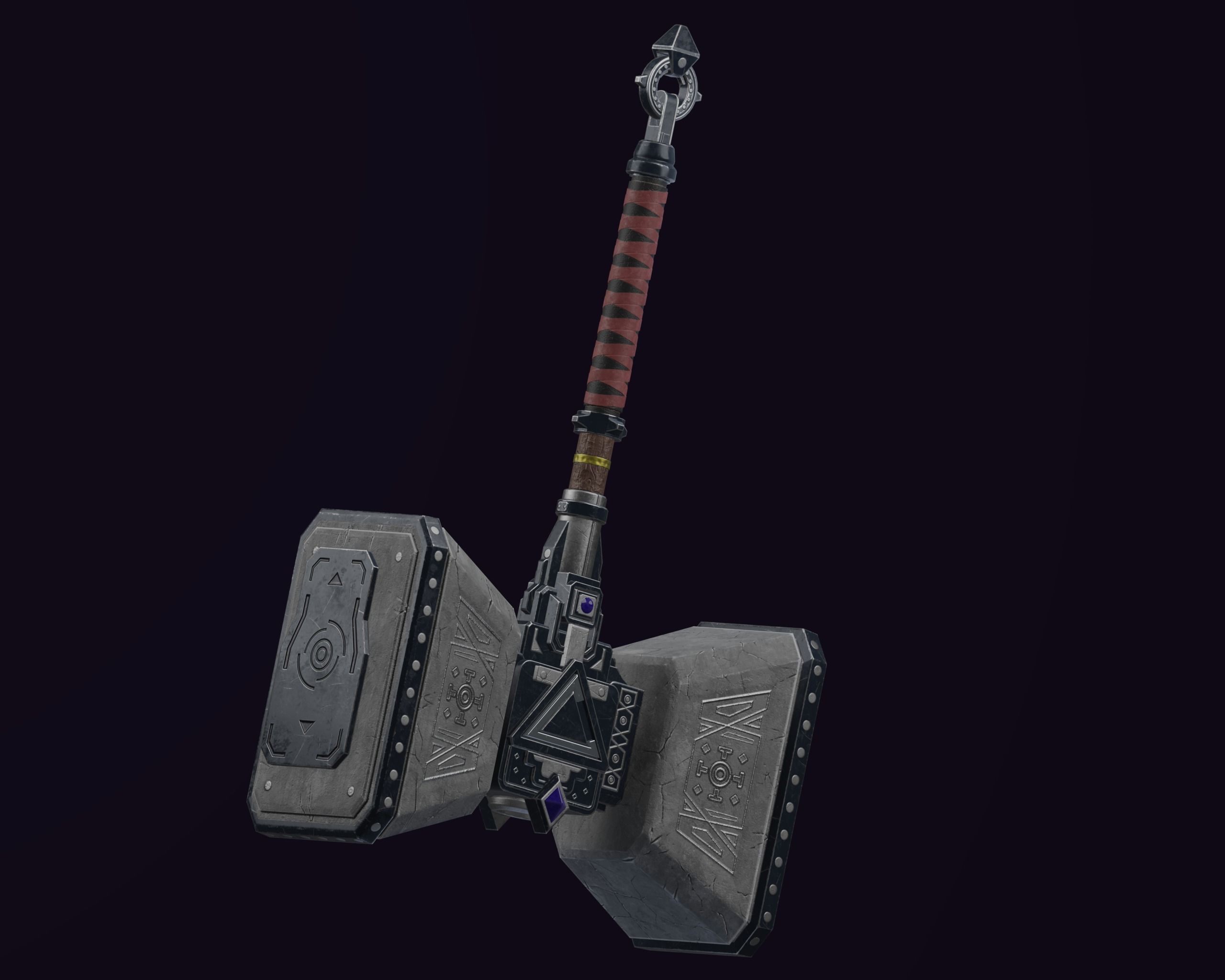 War Hammer Low-poly 3D model_2