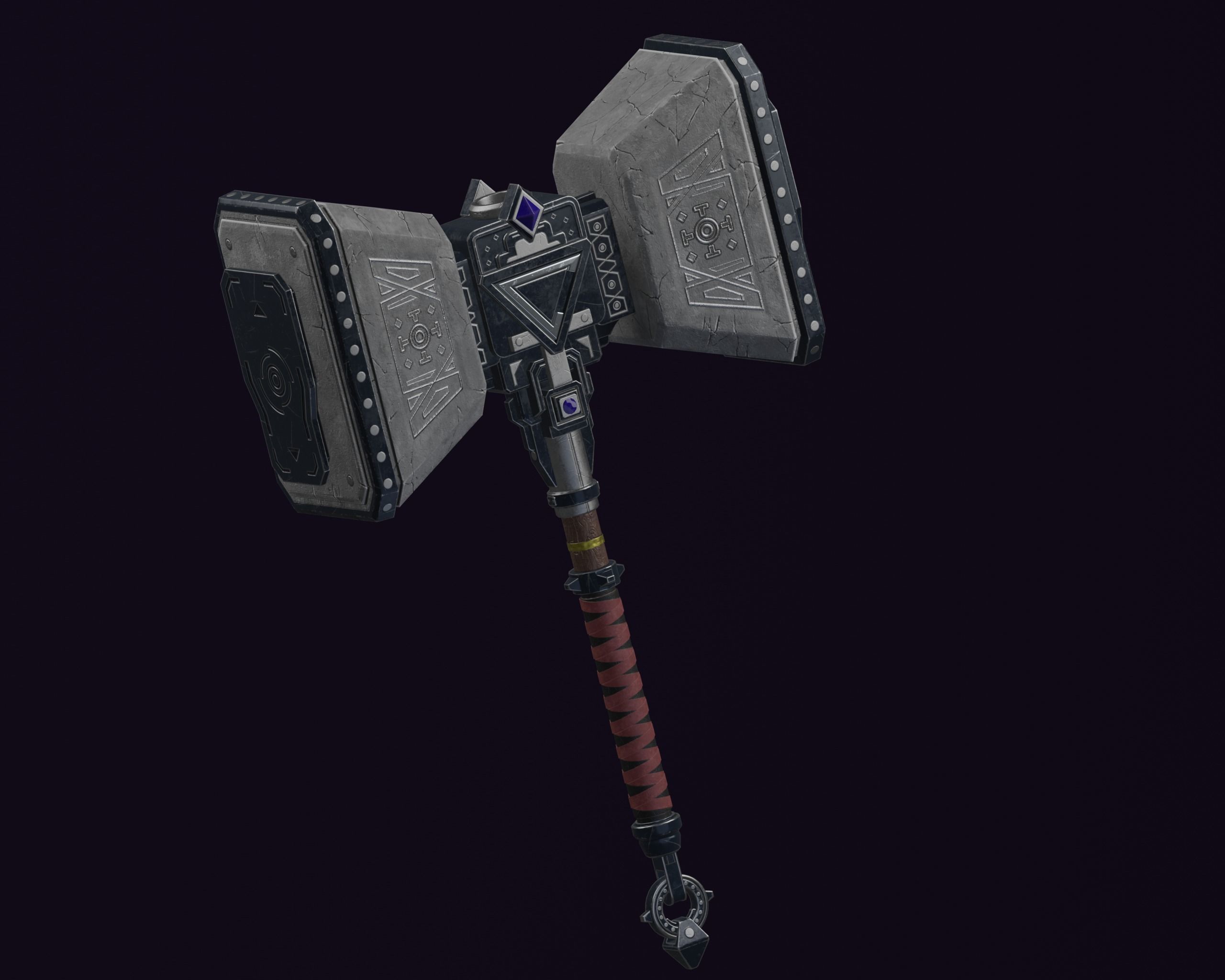 War Hammer Low-poly 3D model_3