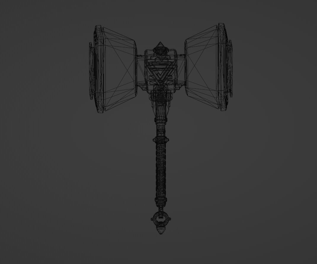 War Hammer Low-poly 3D model_6