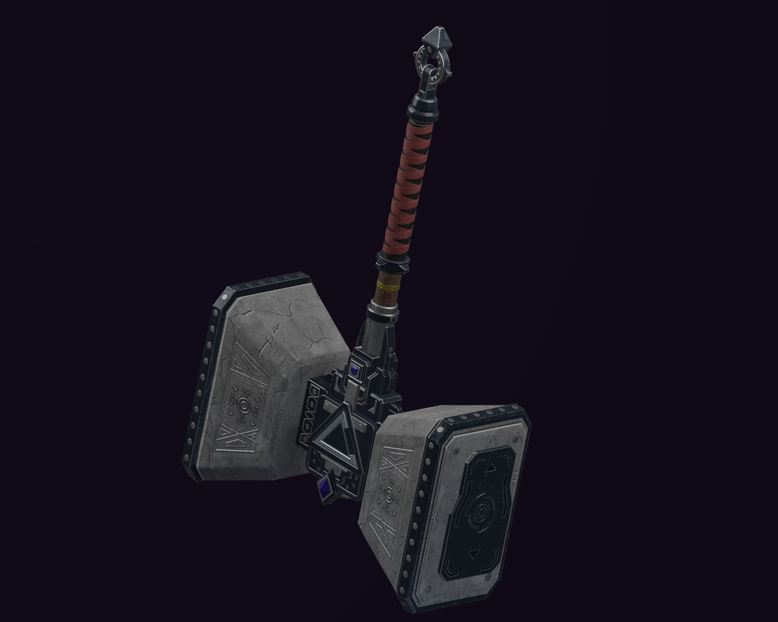 War Hammer Low-poly 3D model_1