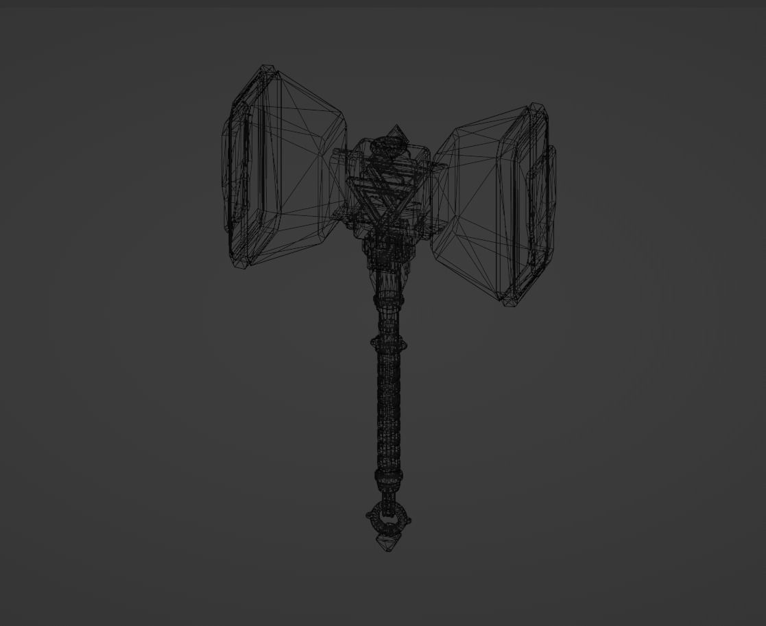 War Hammer Low-poly 3D model_5