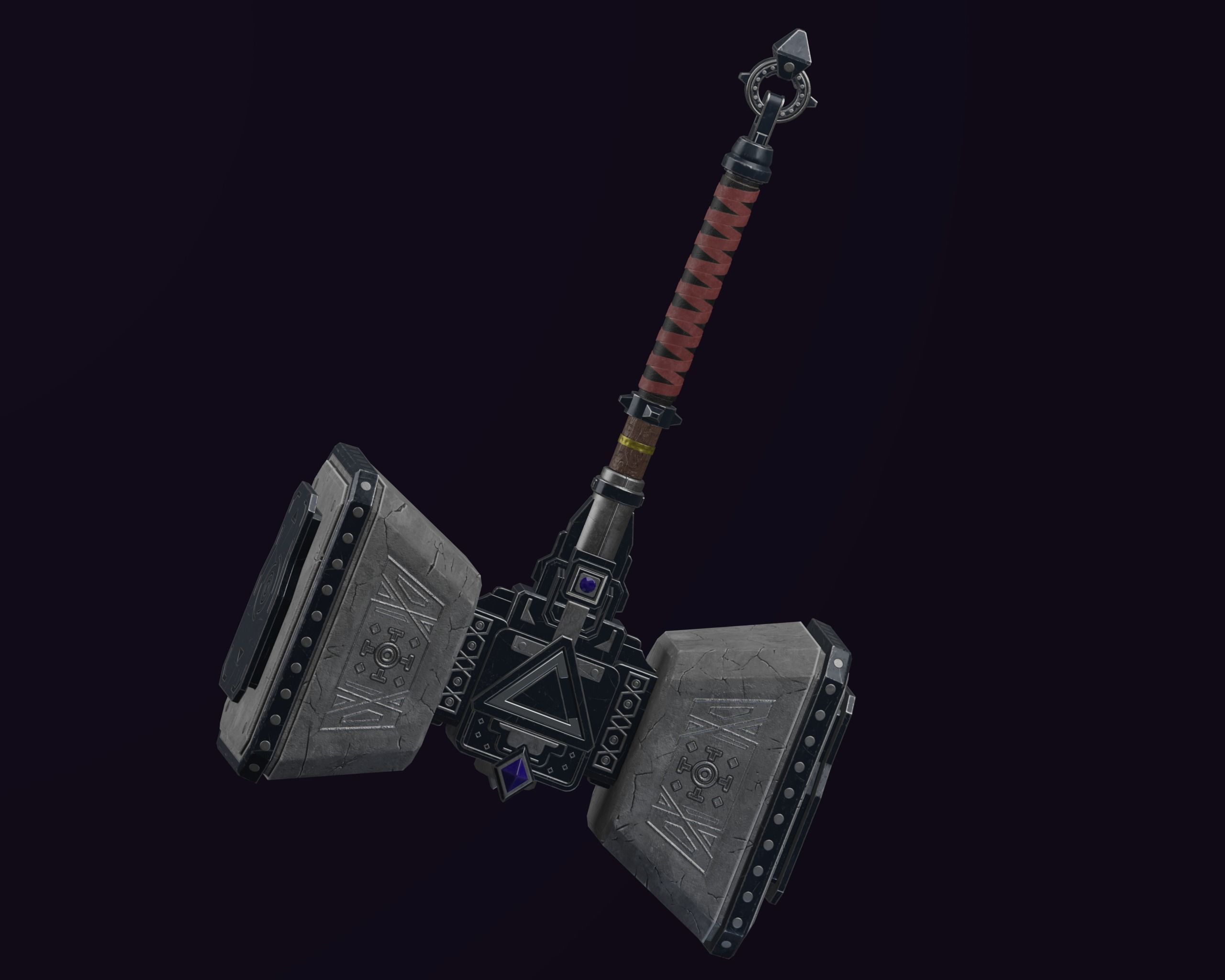 War Hammer Low-poly 3D model_4