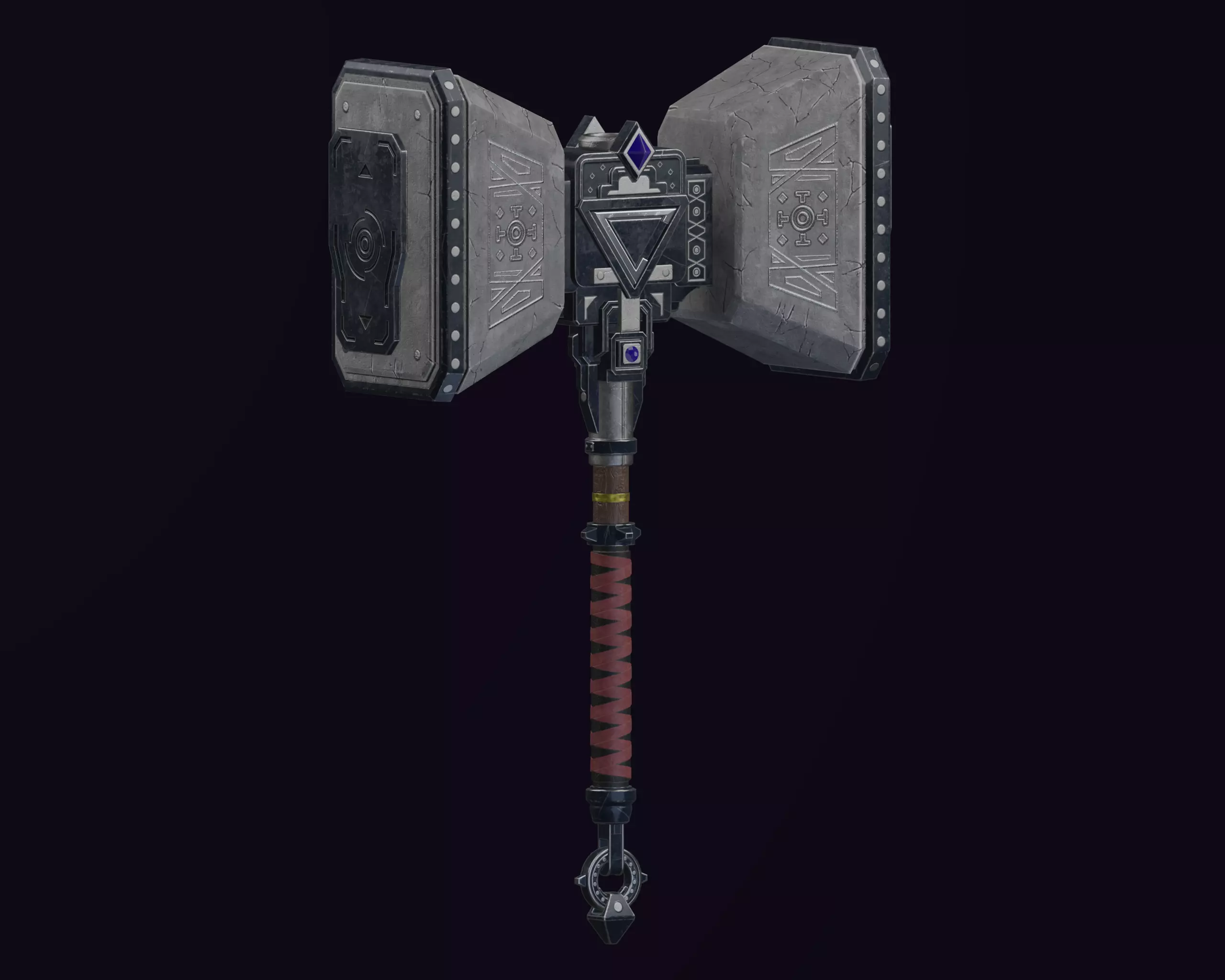 War Hammer Low-poly 3D model_0
