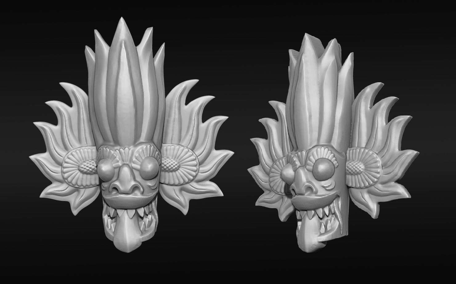 SriLankan Traditional mask GARA YAKA 3D printable model 3D print model_1