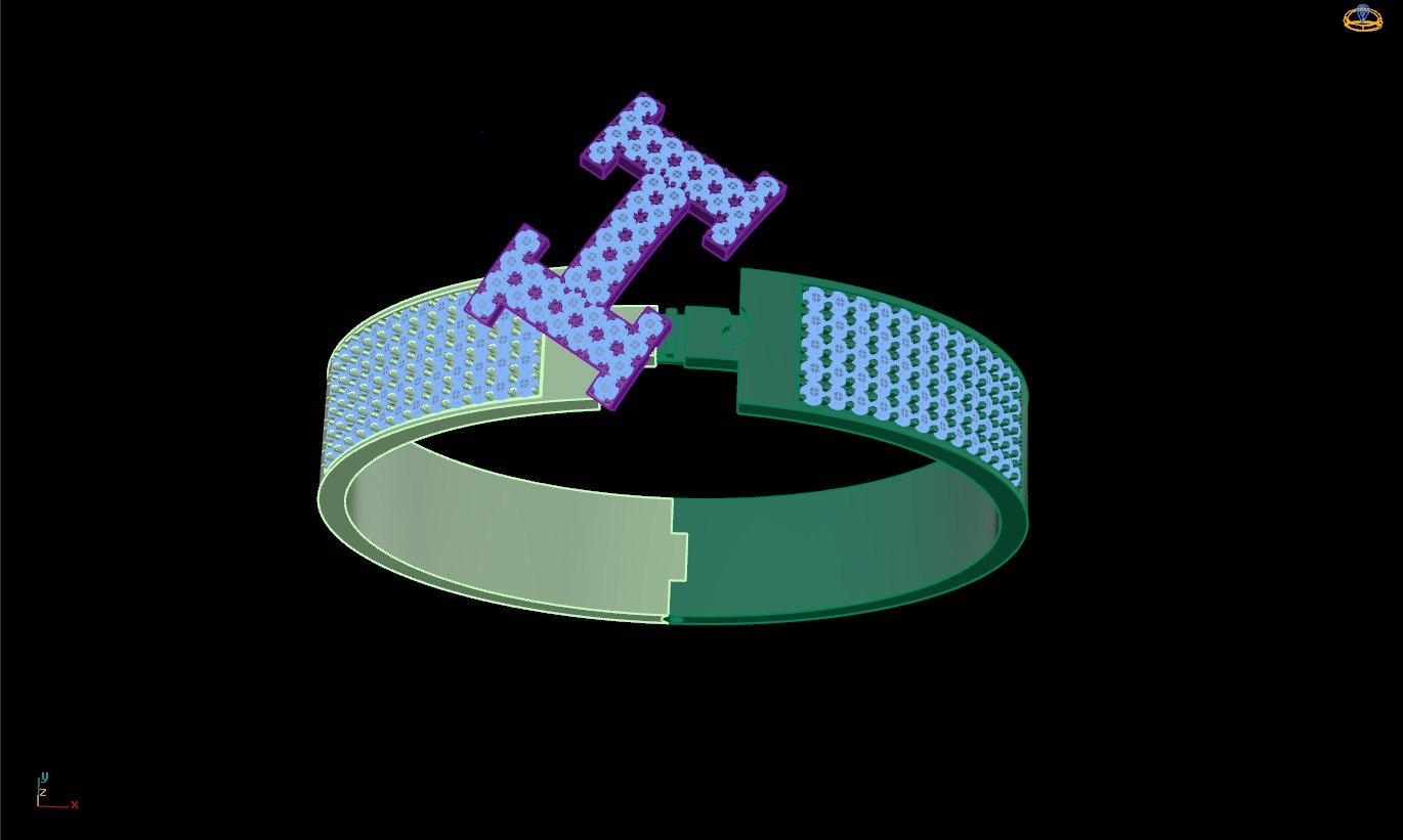 Bracelet Hermes 3D print model_6