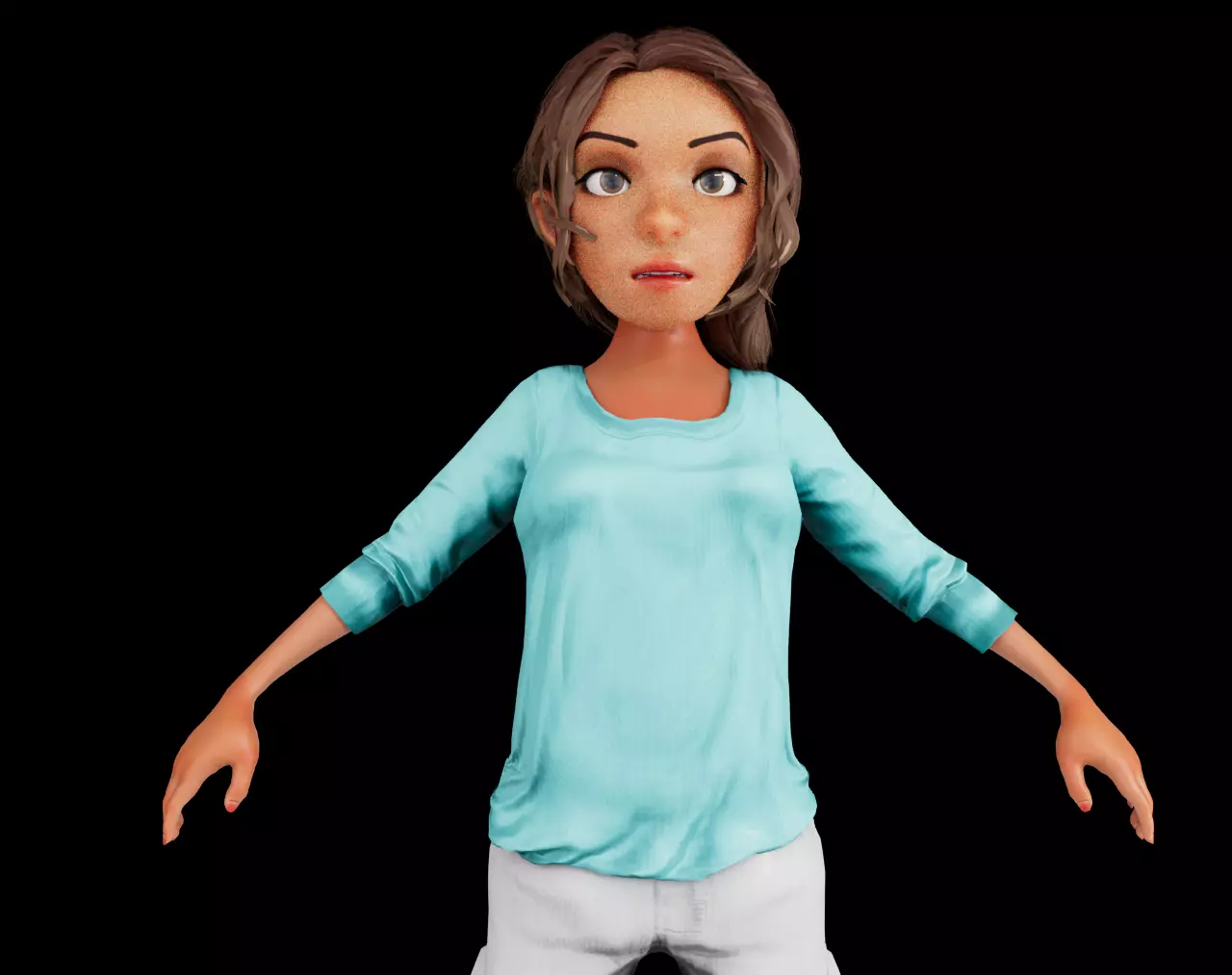 Asian Indian Girl Free 3D model