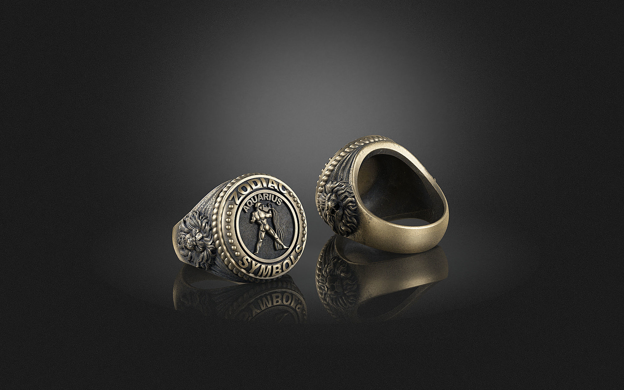 Zodiac Ring Aquarius a01 3D print model_14