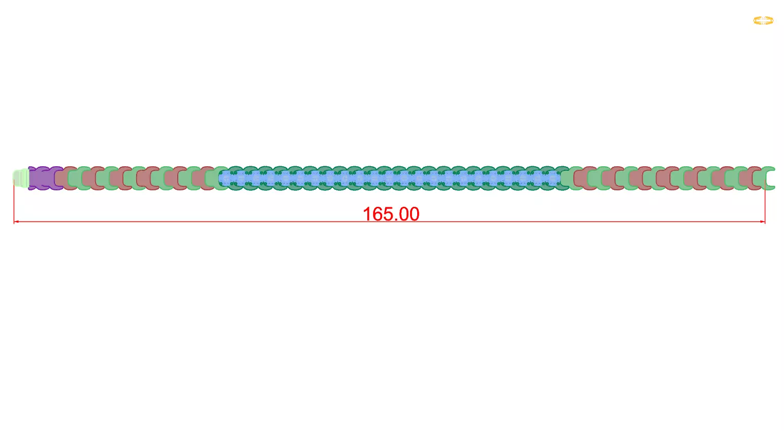 Bracelet length of pipe with different diameters 3D print model_0