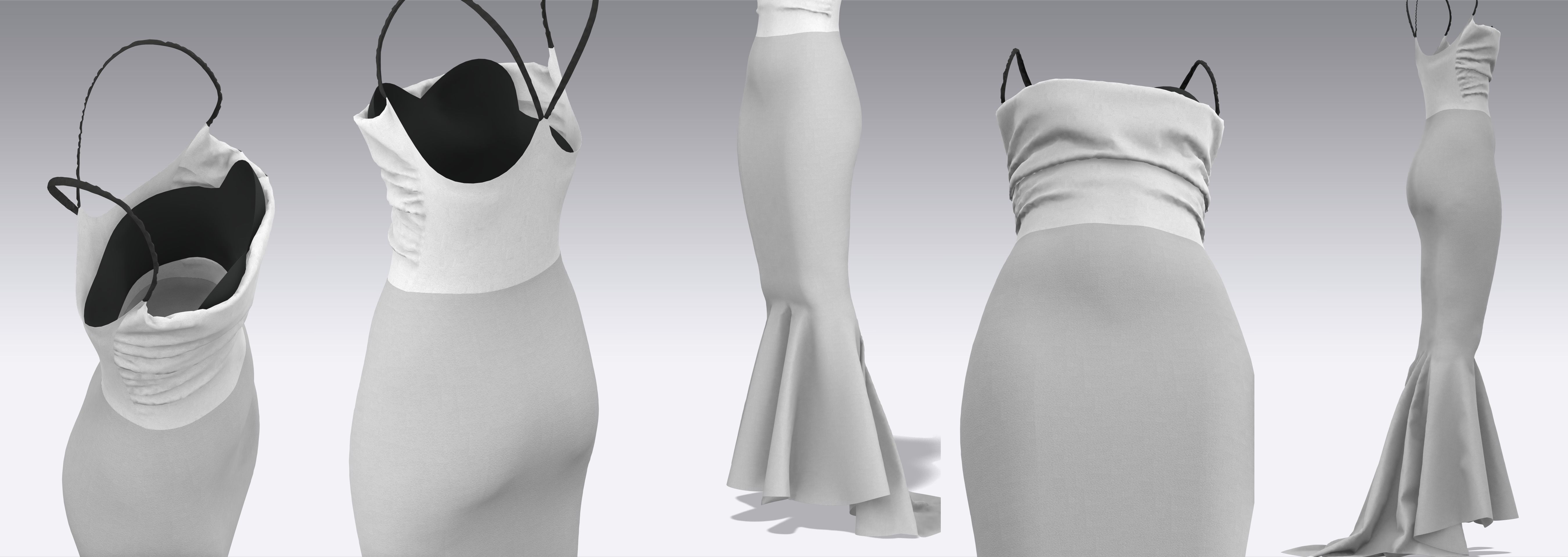Dress Outfits MD CLO 3D ZPRJ ZPAC project files 3D model | CGTrader