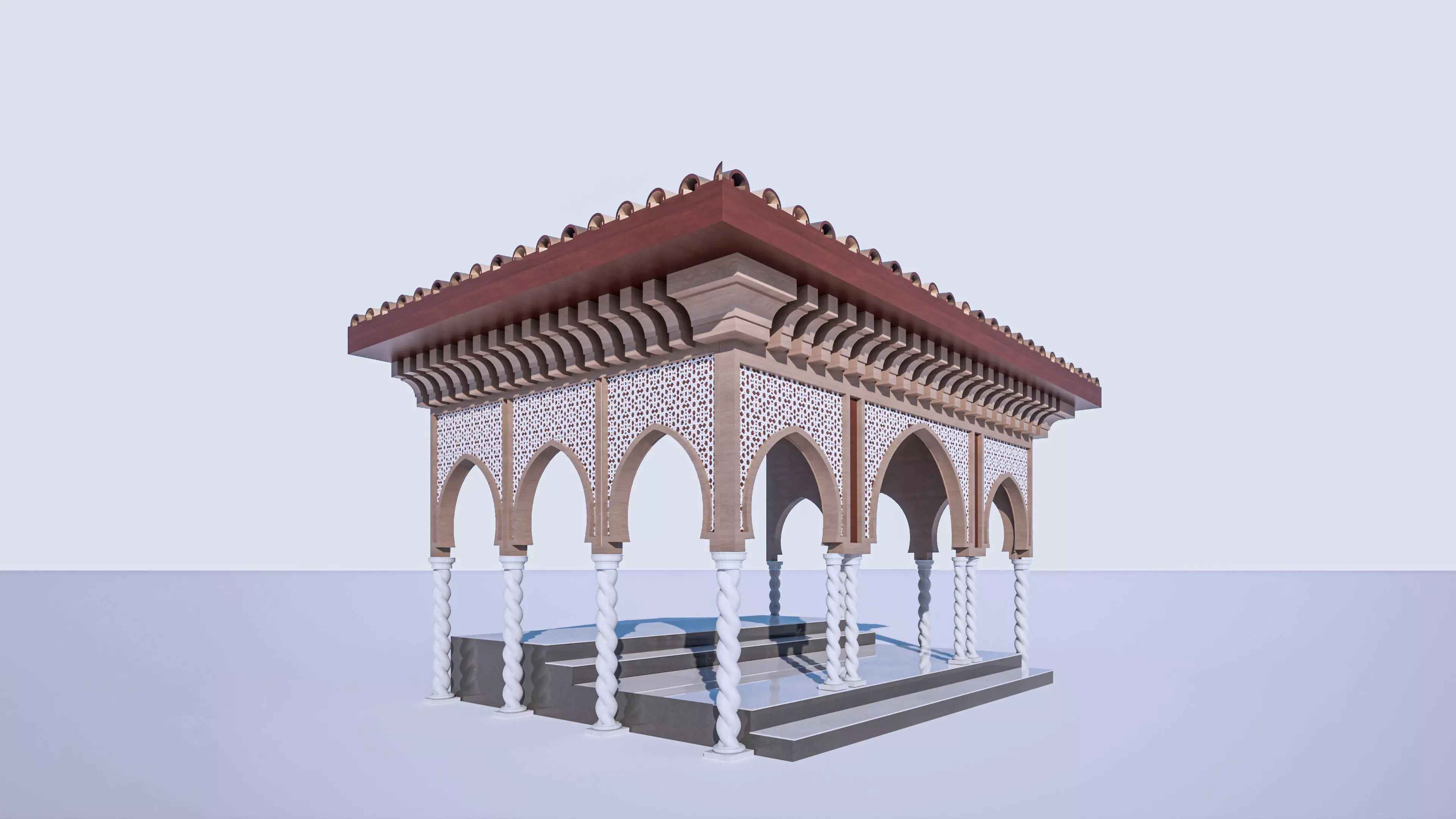 Arabic And Islamic Entrance Gate Low-poly 3D model