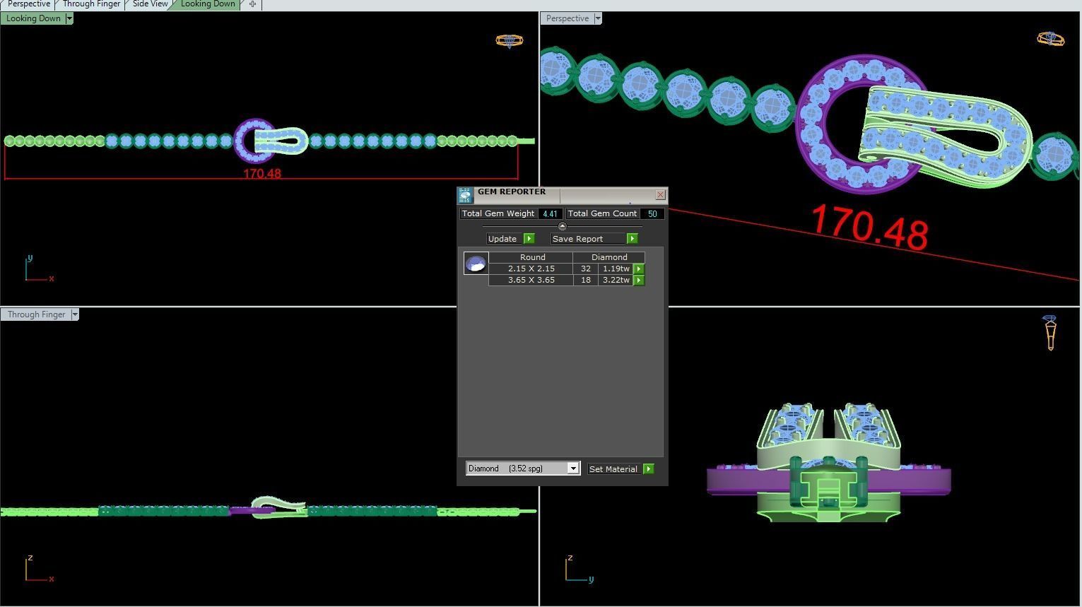 Bracelet diagram showing length of dna strand 3D print model_1